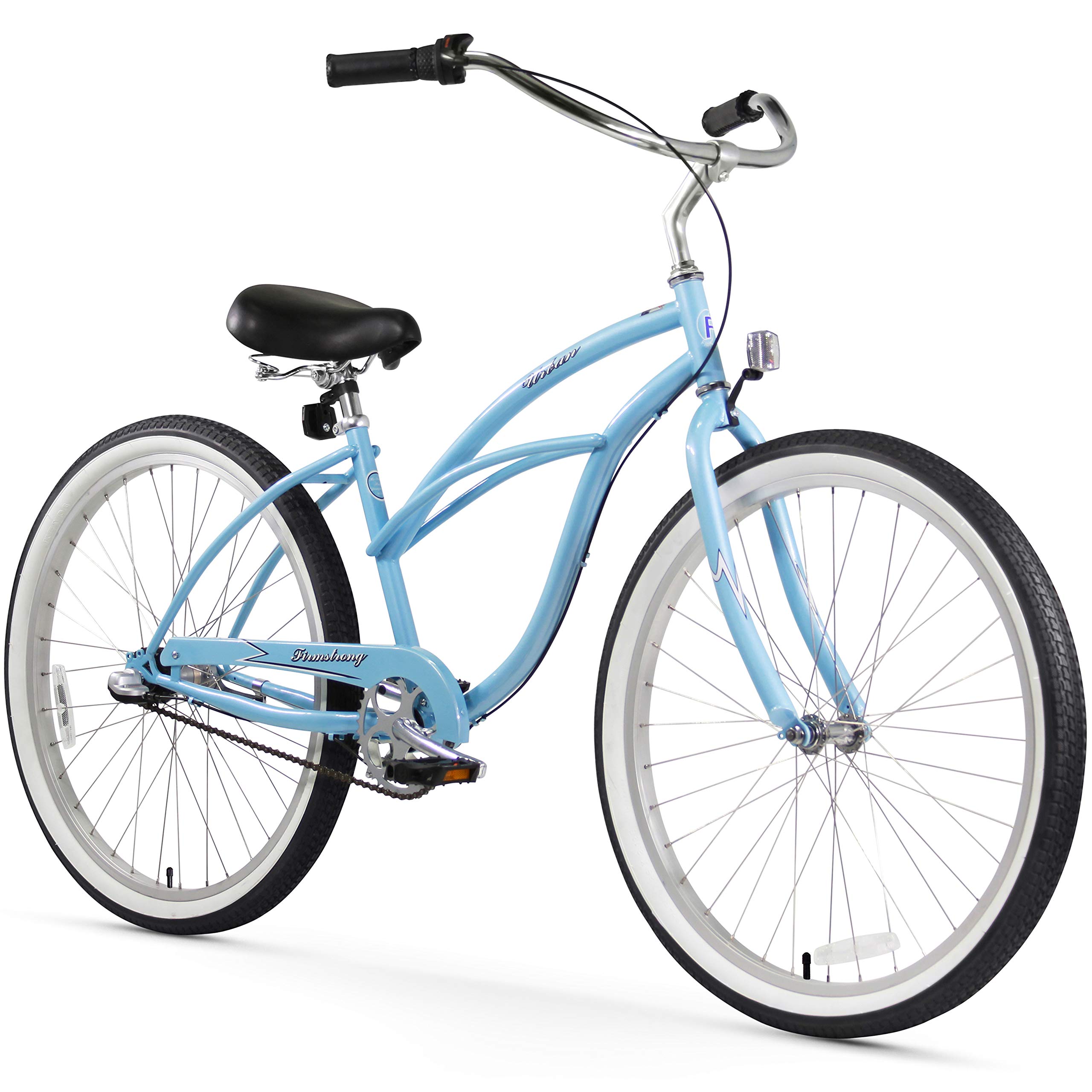 Firmstrong Urban Lady Three Speed Beach Cruiser Bicycle, 24-Inch, Baby Blue