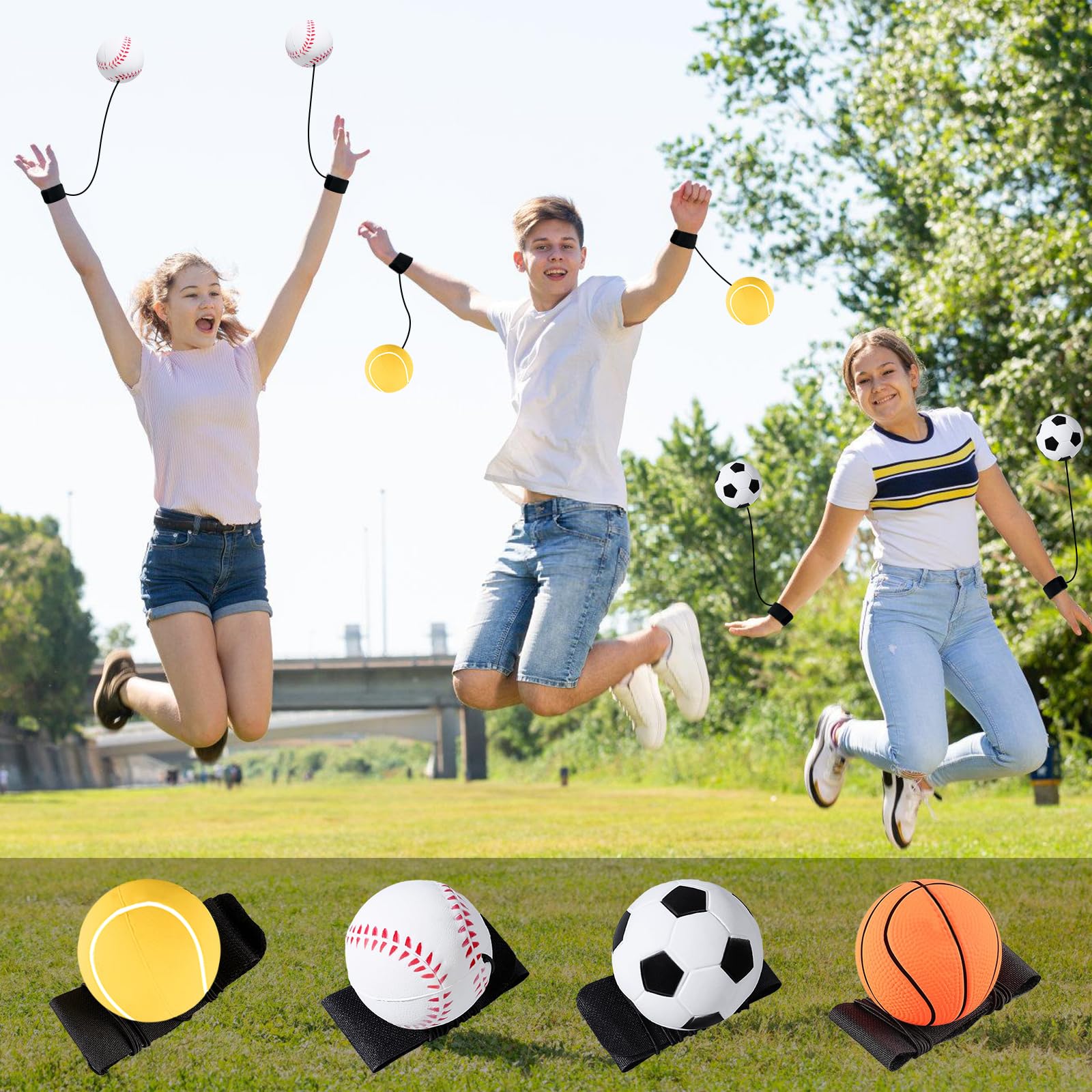 Agility Training Ball 8-Pack Rebound Wrist Ball / Spring Ball On A ...