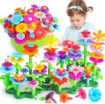 CENOVE Jeu de Construction de Jardin de Fleurs (130 Pièces)