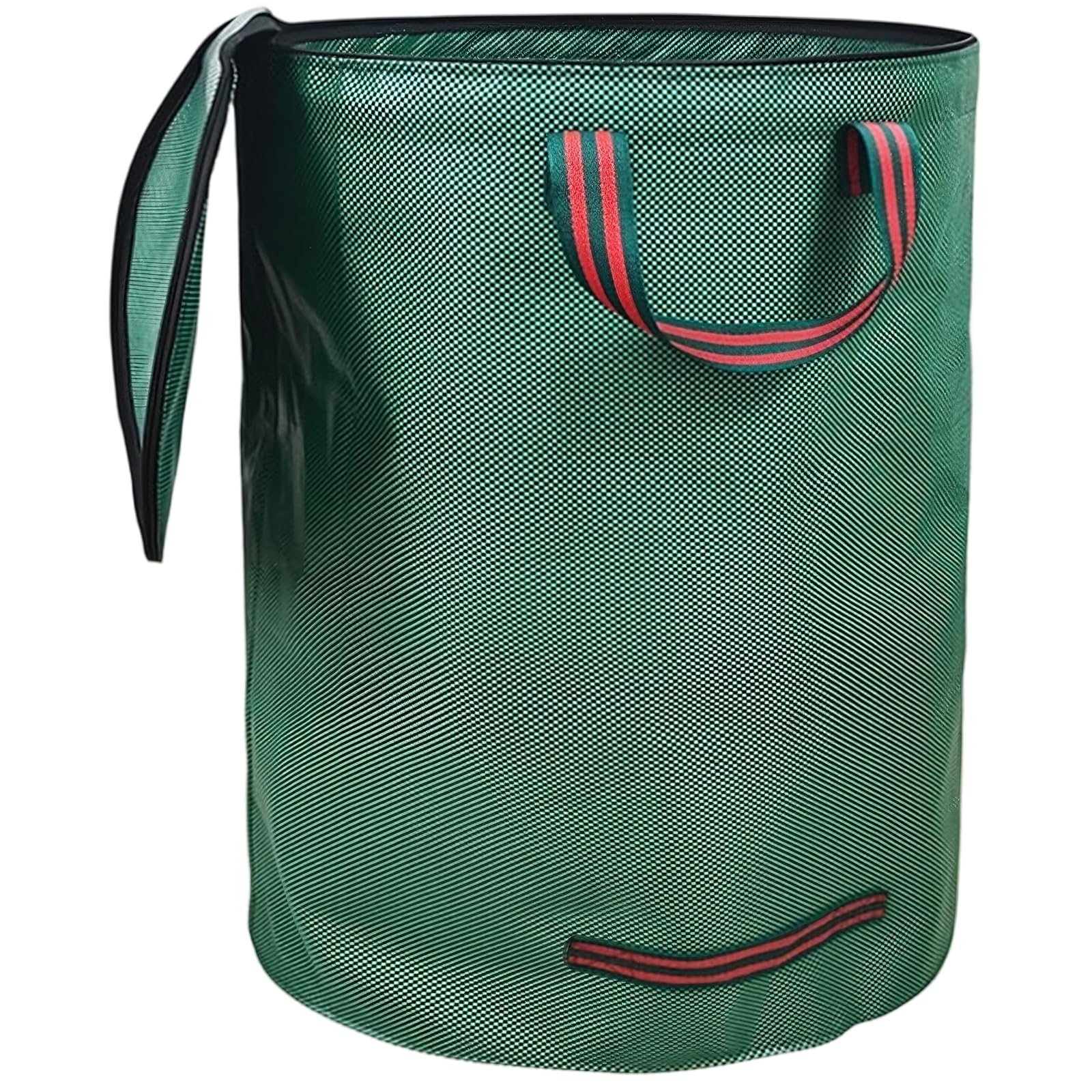 3 Sacos de Hojas 120L con Tapa Cremallera, Bolsas Jardín Polipropileno Estables, Plegables Reutilizables con Asas, para Hojas Hierba Residuos Jardín, 45x76 cm Verde