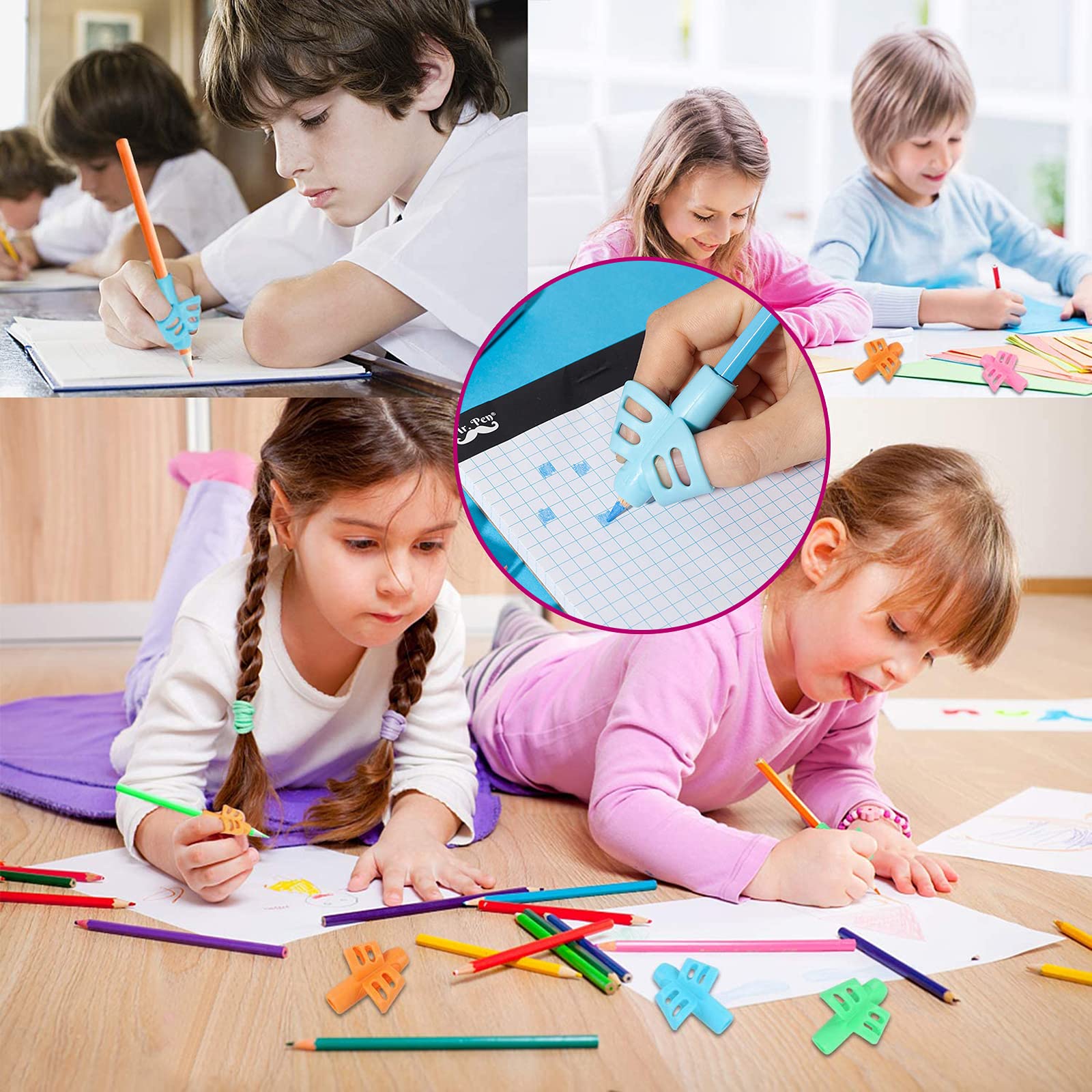 Pencil Grips, Pencils Grips for Kids Handwriting, Pencil Holder for