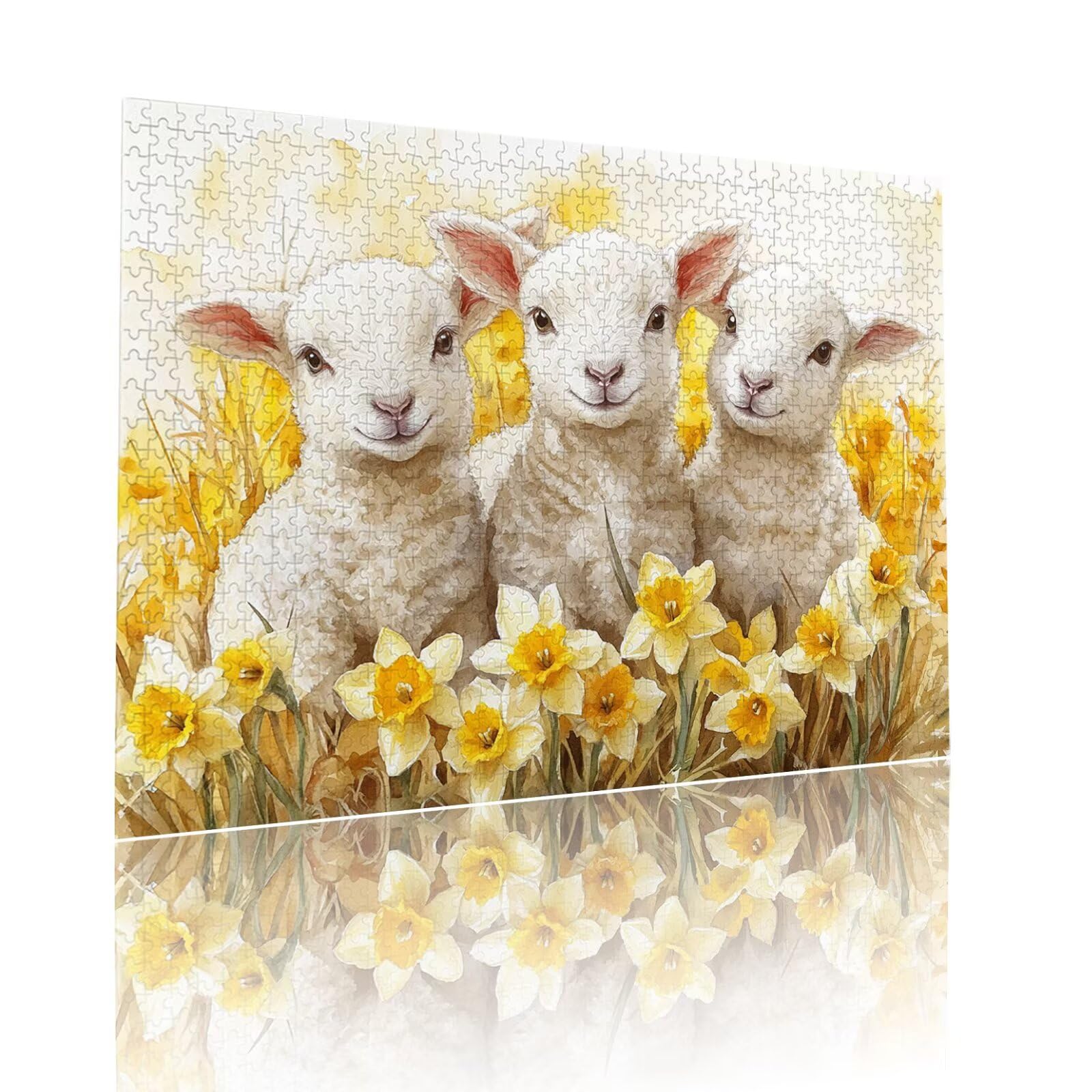 Puzzle Erwachsene 2000 Teile Schaf Tier Educa Jigsaw für Kinder ab 8 Jahren Mädchen Jungen, Erwachsene Impossible Klassische Puzzles Schwer, Anspruchsvoll Spielspaß, Als Familienspiel 70x99cm t-976