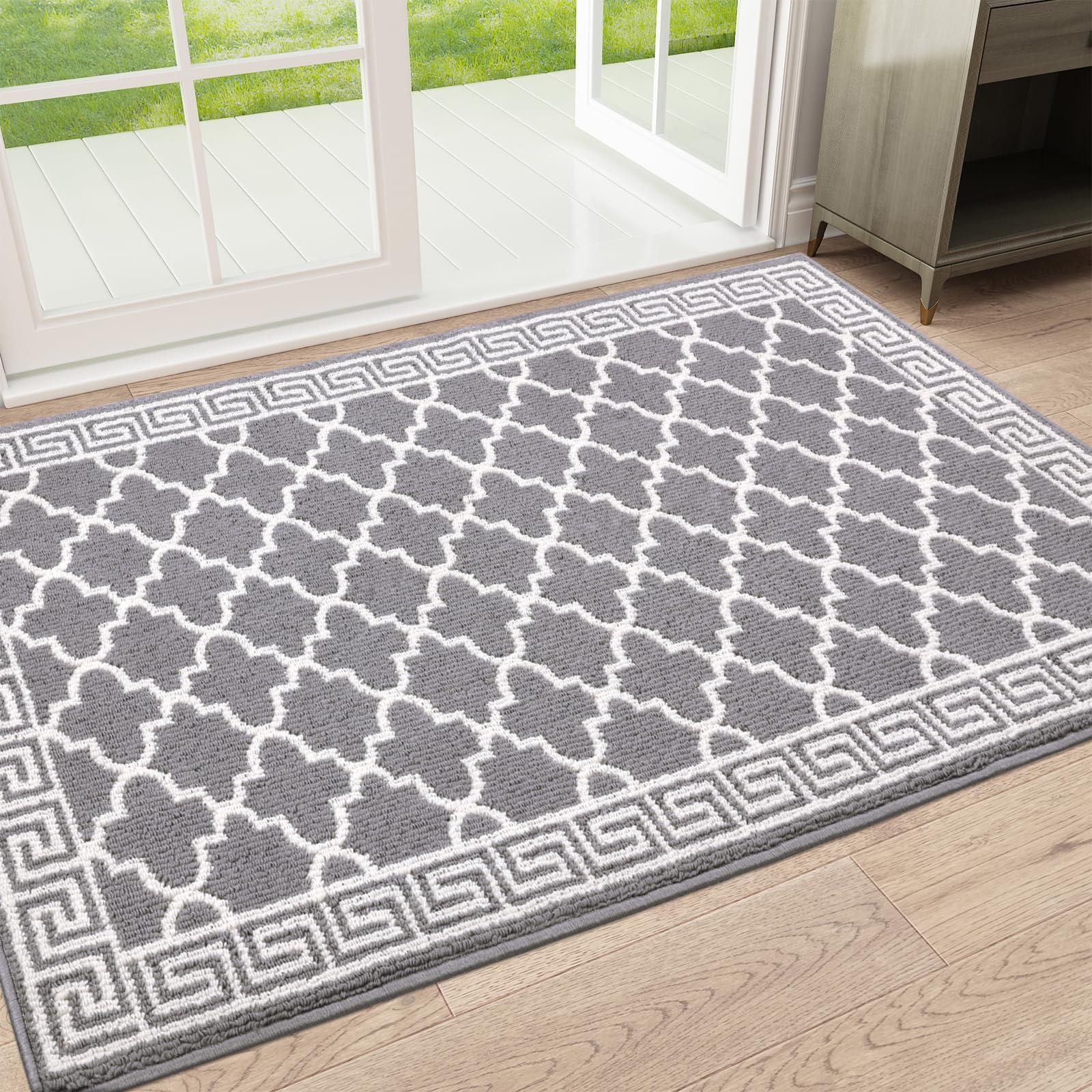 Pauwer Door Mat Indoor Entrance 36"x60" Absorbent Dirt Trapper Welcome Mats for Front Door Washable Entryway Rugs Ultra Thin Doormat Non Slip Runner