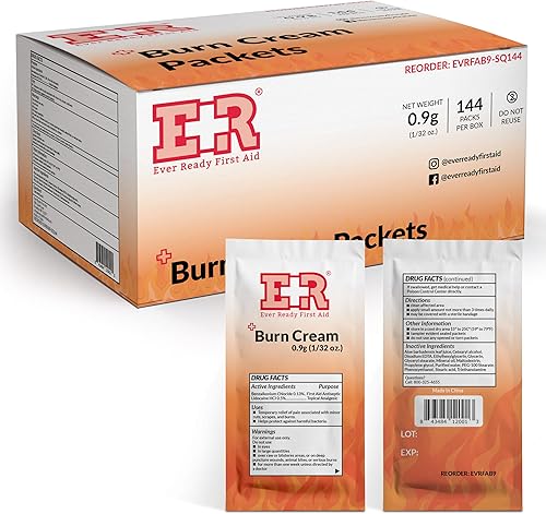 Ever Ready First Aid Crema para quemar, 144 paquetes