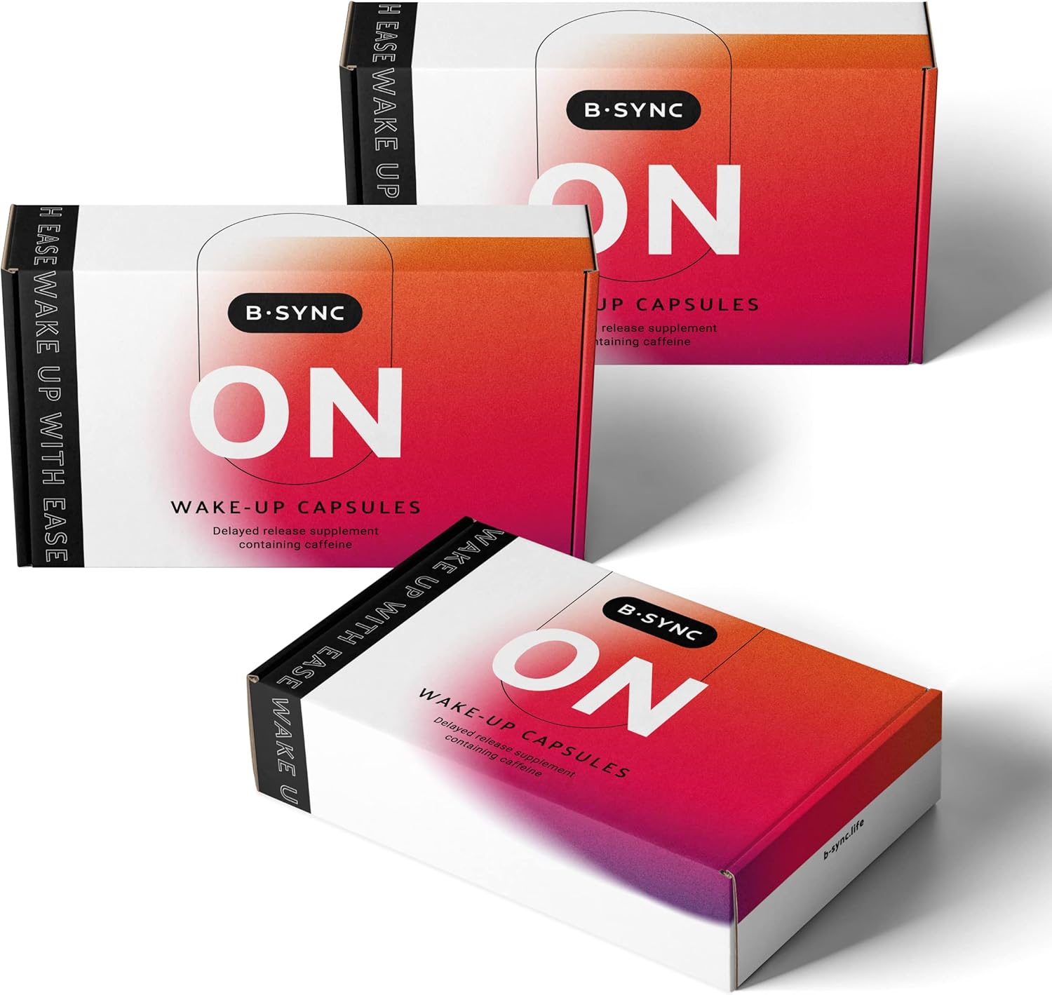 BSYNC ON Energy Supplements 3 Month Bundle, 60 Wake Up Capsules for a Natural Energy Boost