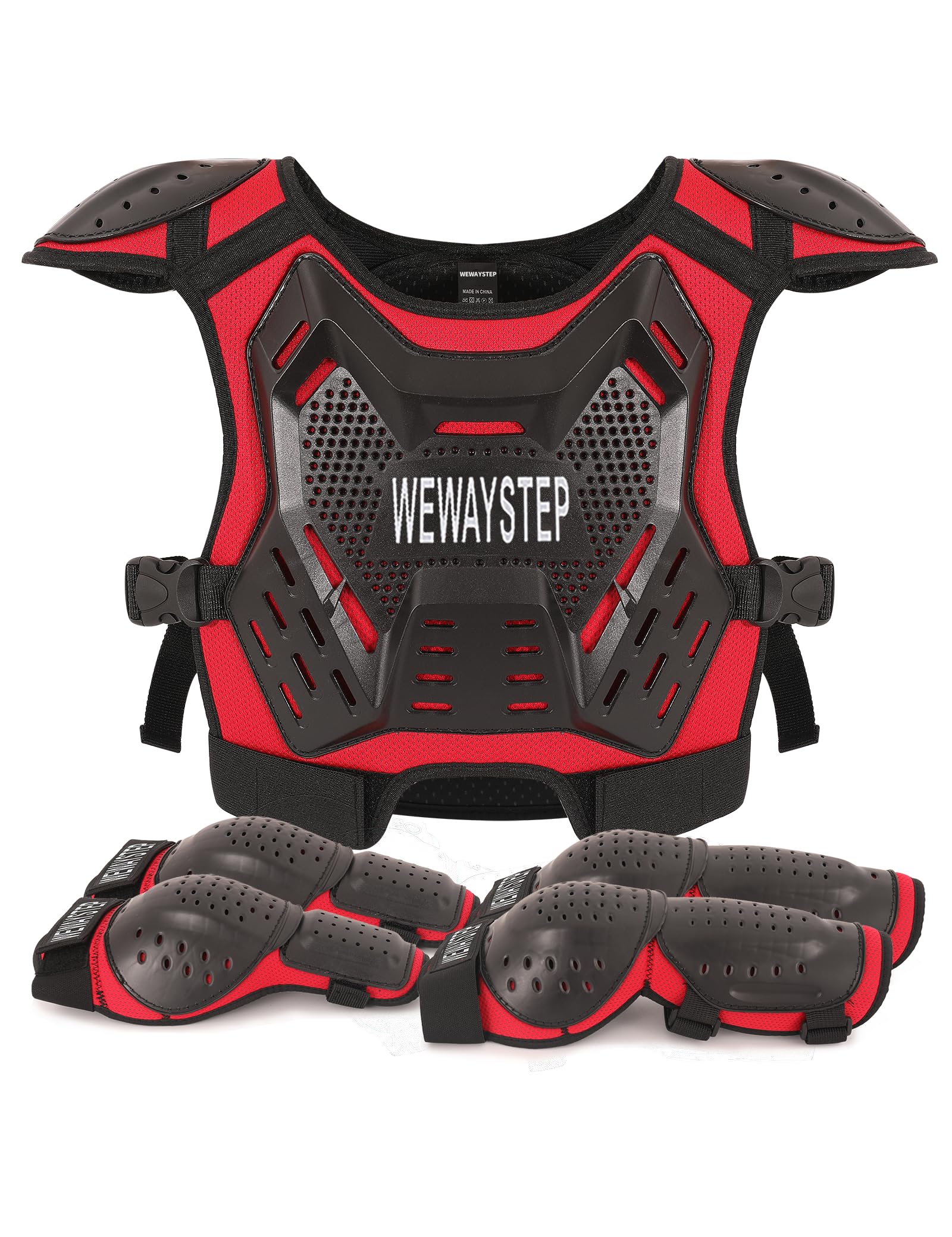 Kids Dirt Bike Gear Motorcycle Armor Vest with Elbow &amp; Knee Pads