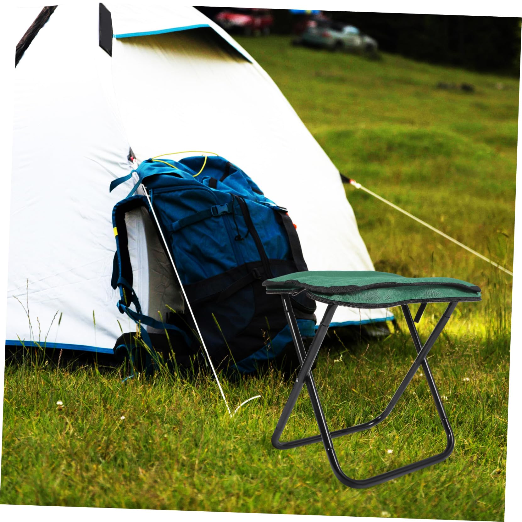 Toddmomy Sgabello Pieghevole da Campeggio Leggero in Alluminio Sedia Portatile Ergonomica per Pesca Giardinaggio Picnic e Outdoor e Facile da Trasportare
