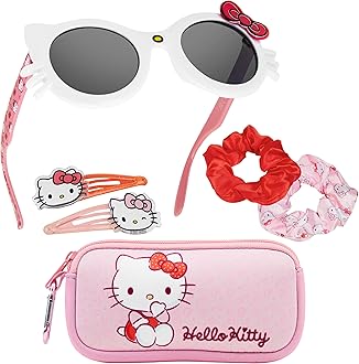 UV Protection Sunglasses and Hair Accessories with Scrunchies Cute Hair Clips Small Pouch Gifts for Girls
