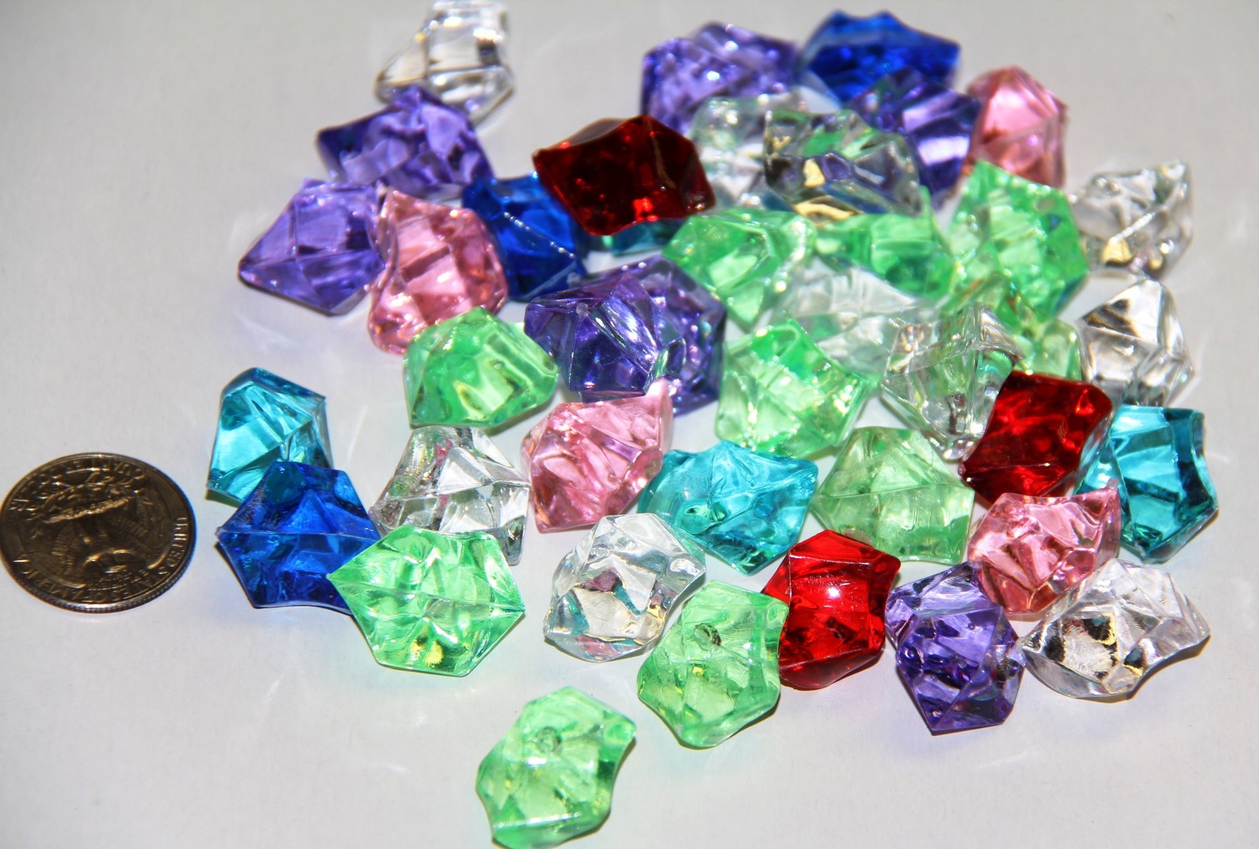 2 Pounds of Mixed Color Acrylic Ice Rock Vase Gems or Table Scatters