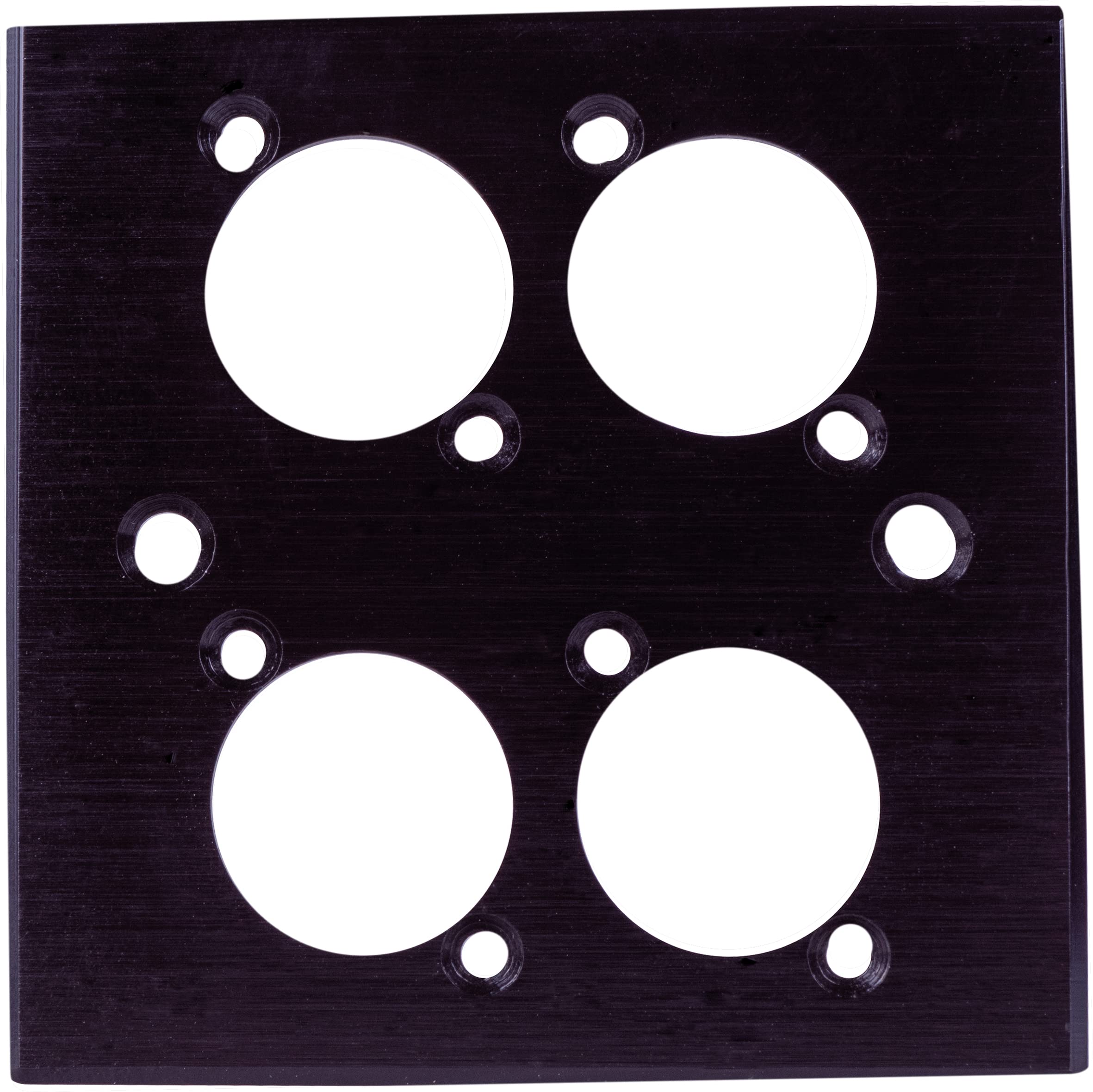 Eagle Black Brushed Aluminium Wall Plate With D-Series Compatible Hole (4 X D Series Hole)