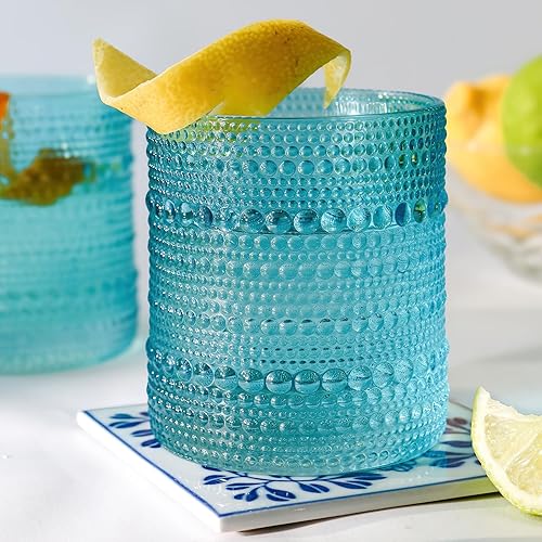 Miniatura 16 de Kate Aspen Hobnail - Juego de vasos para beber con cuentas vintage, juego de vasos de cóctel, vasos de jugo, tazas de agua, es un gran regalo de