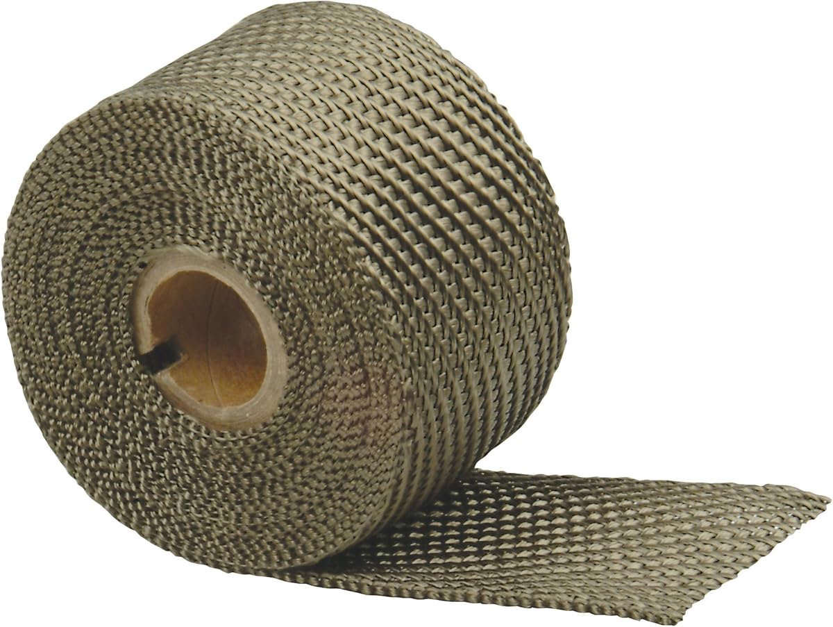 Design Engineering Titanium Exhaust Heat Wrap with Lava Rock Technology - 2" x 25' - Heat Wrap for Exhaust Pipes, Pliable Exhaust Wrap Tape, Withstands 1800°F Direct Heat & 2500°F Intermittent Heat