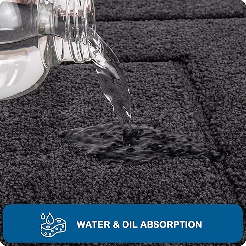 Miniatura 4 de PURRUGS Alfombra de pasillo de cocina lavable a máquina, 24 x 59 pulgadas, antideslizante, súper absorbente, suave para cocina, pasillo y