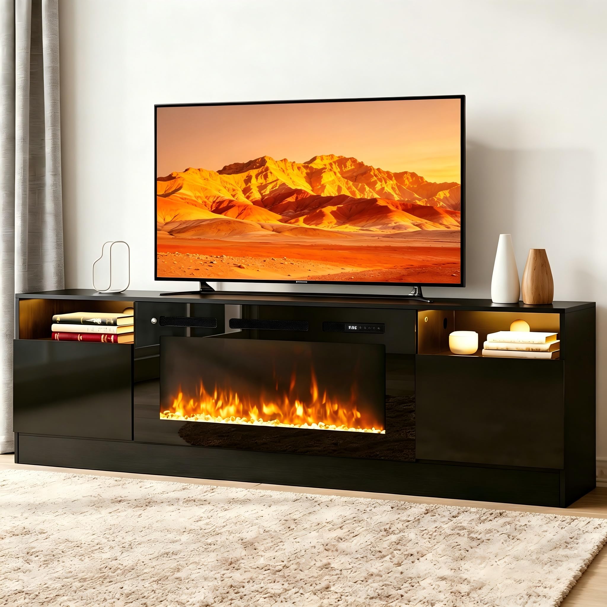 MXV 80-Inch Fireplace TV Stand