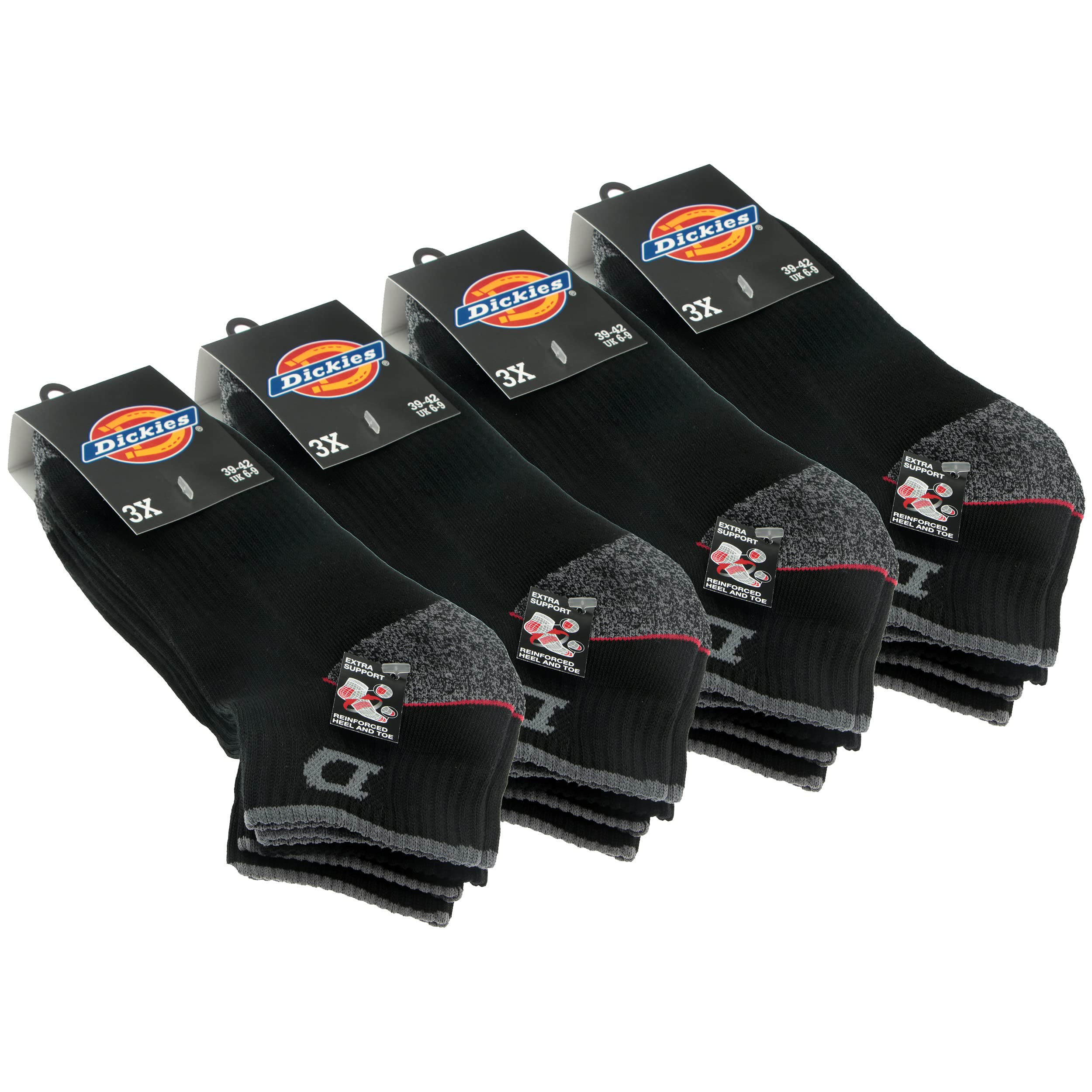 Dickies® ArbeitsSneaker 12 Paar WORK SNEAKERS Sneaker Socken Füßlinge Arbeitssocken Größenauswahl von 39 bis 50