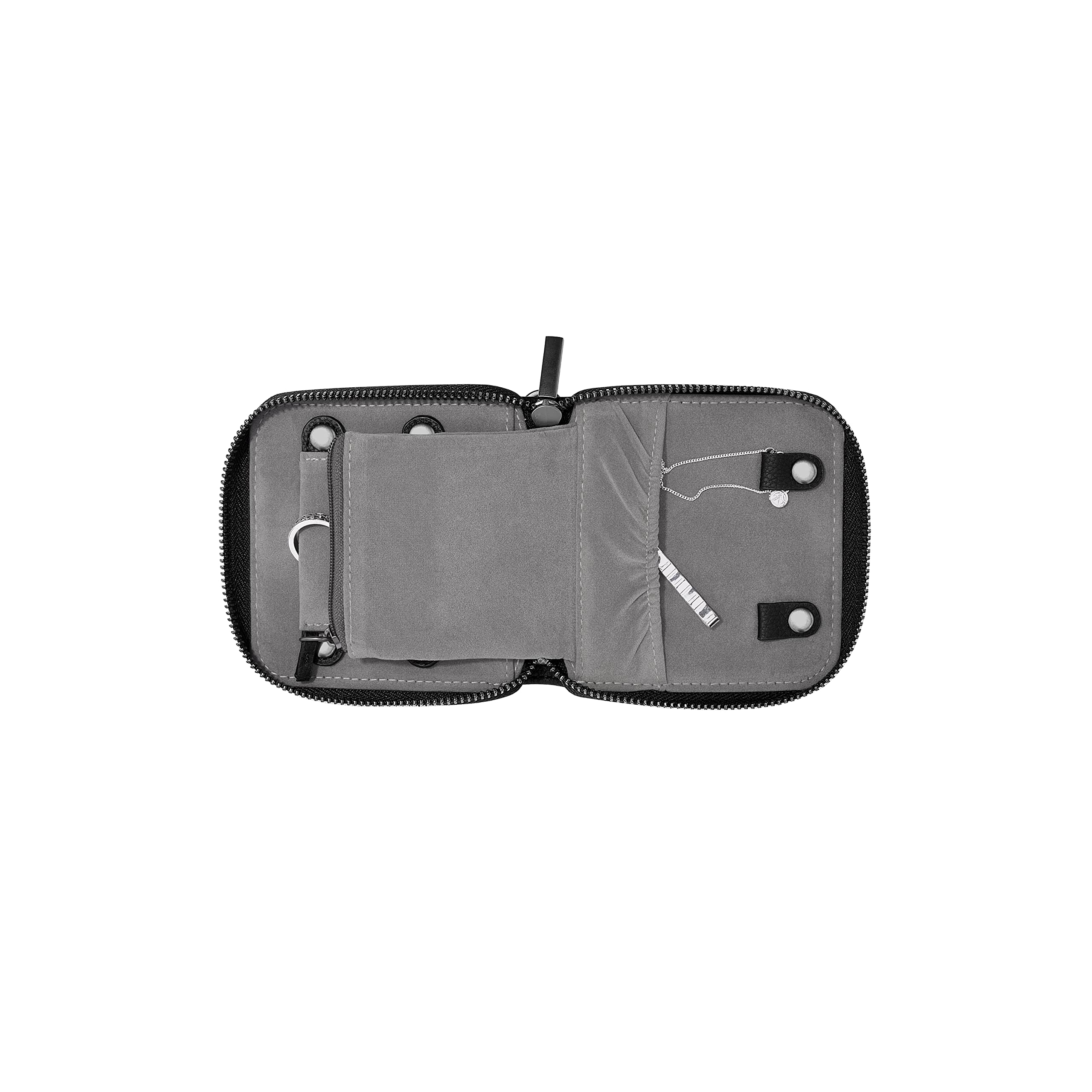Stackers Pebble Black Compact Jewellery Roll