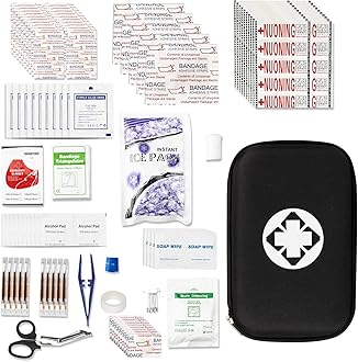 276Pcs First-Aid Kit Emergency-Kit Home-Car - First Aid Kits Emergency Kit Home Essentials for Dorm Room First-Aid Kit Emergency Necessities for Boat Hiking Skating, Black YIDERBO