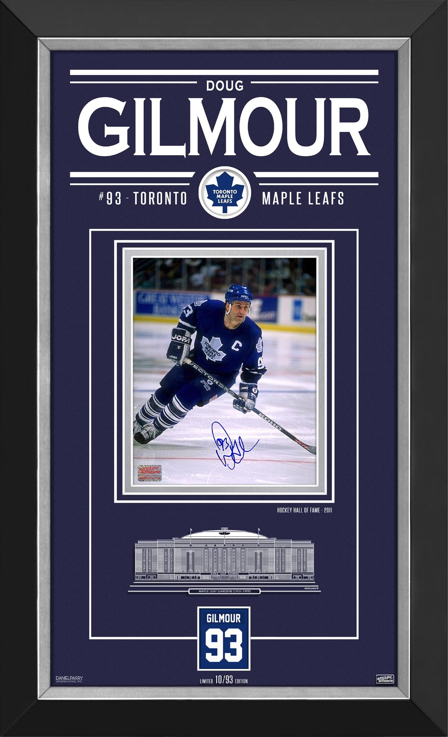 Doug Gilmour Autographed 8" x 10"Blue Jersey Photograph – Toronto Hockey Signed Collectible (8" x 10") - 5