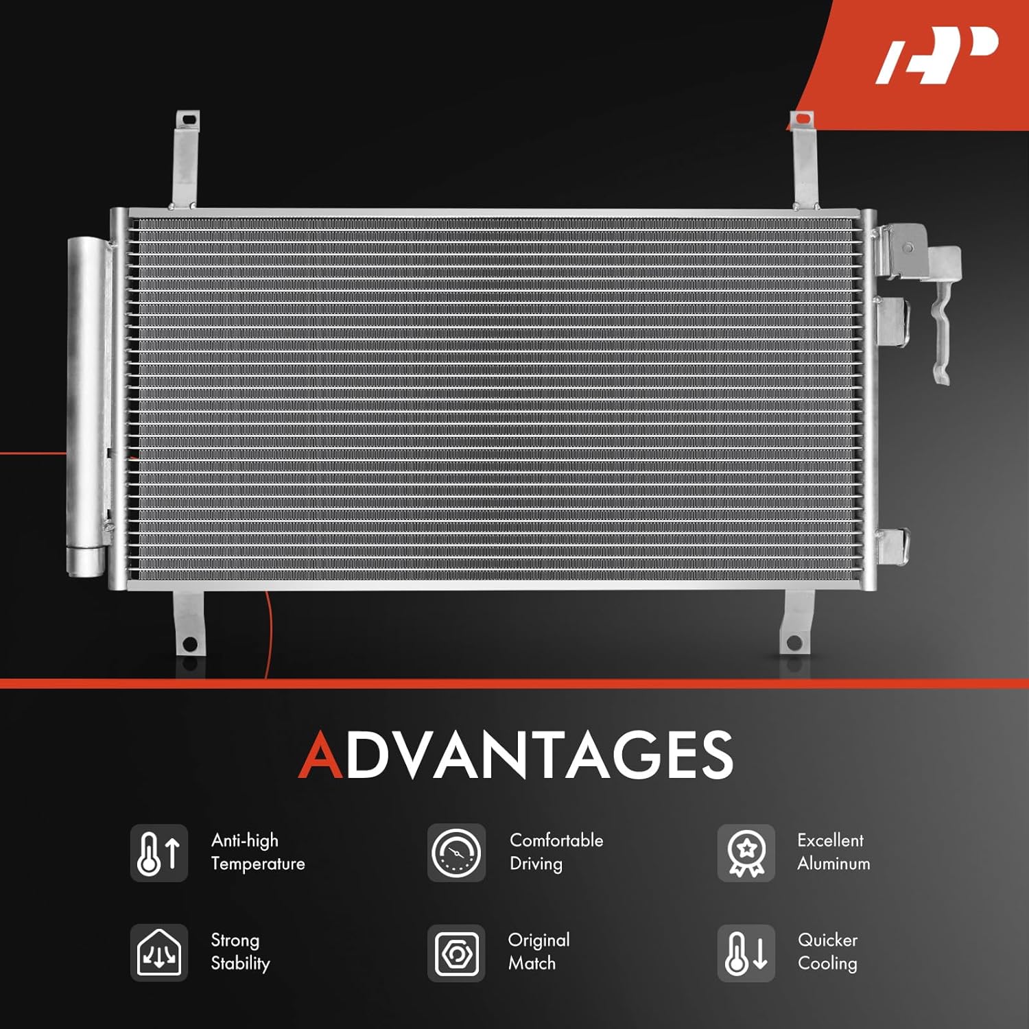 A-Premium Air Conditioning A/C Condenser Compatible with Mazda 6 2006-2007 L4 2.3L Turbocharged, Replace# GJYA6148ZA
