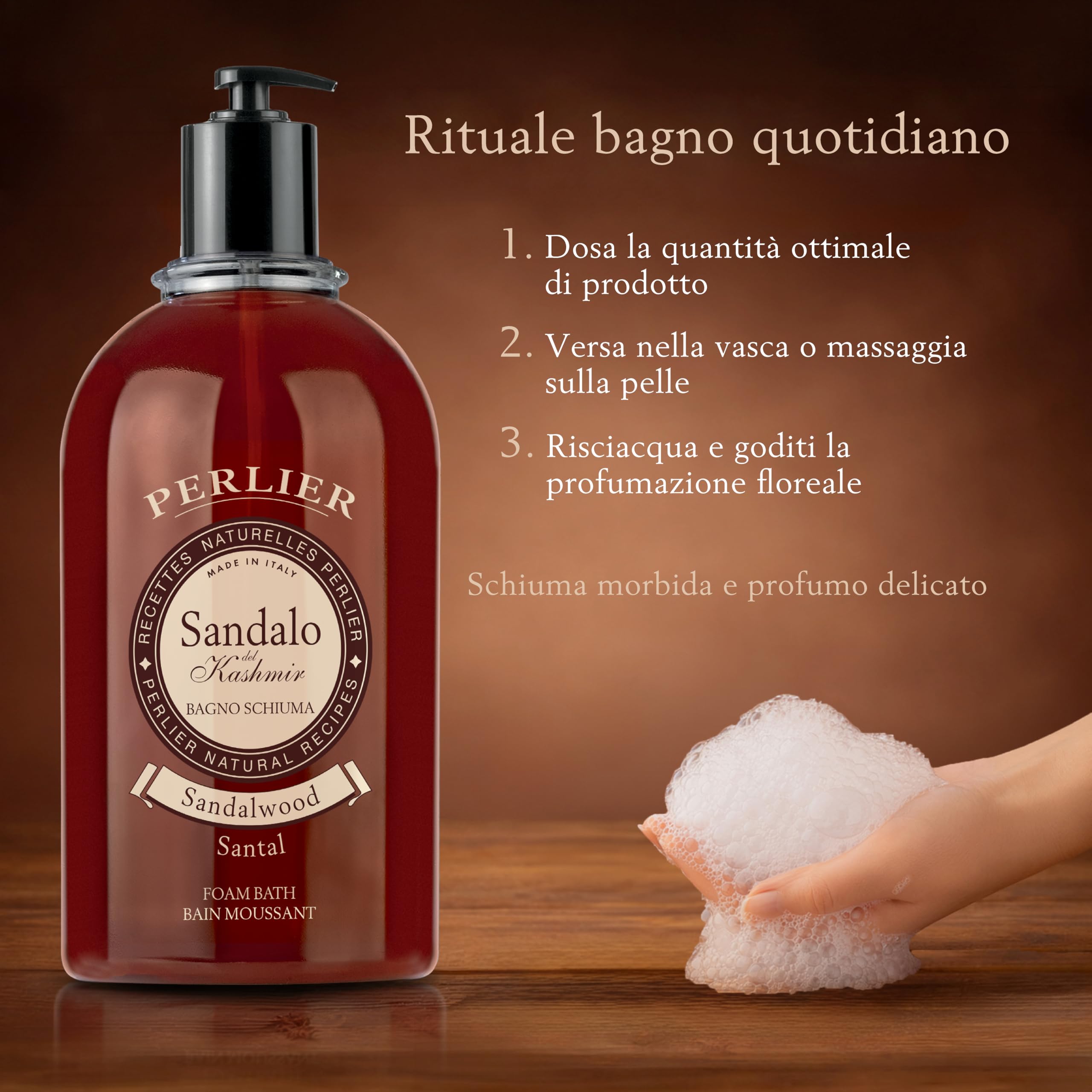 Perlier Bagno Schiuma Sandalo - 3000 ml con dosatore