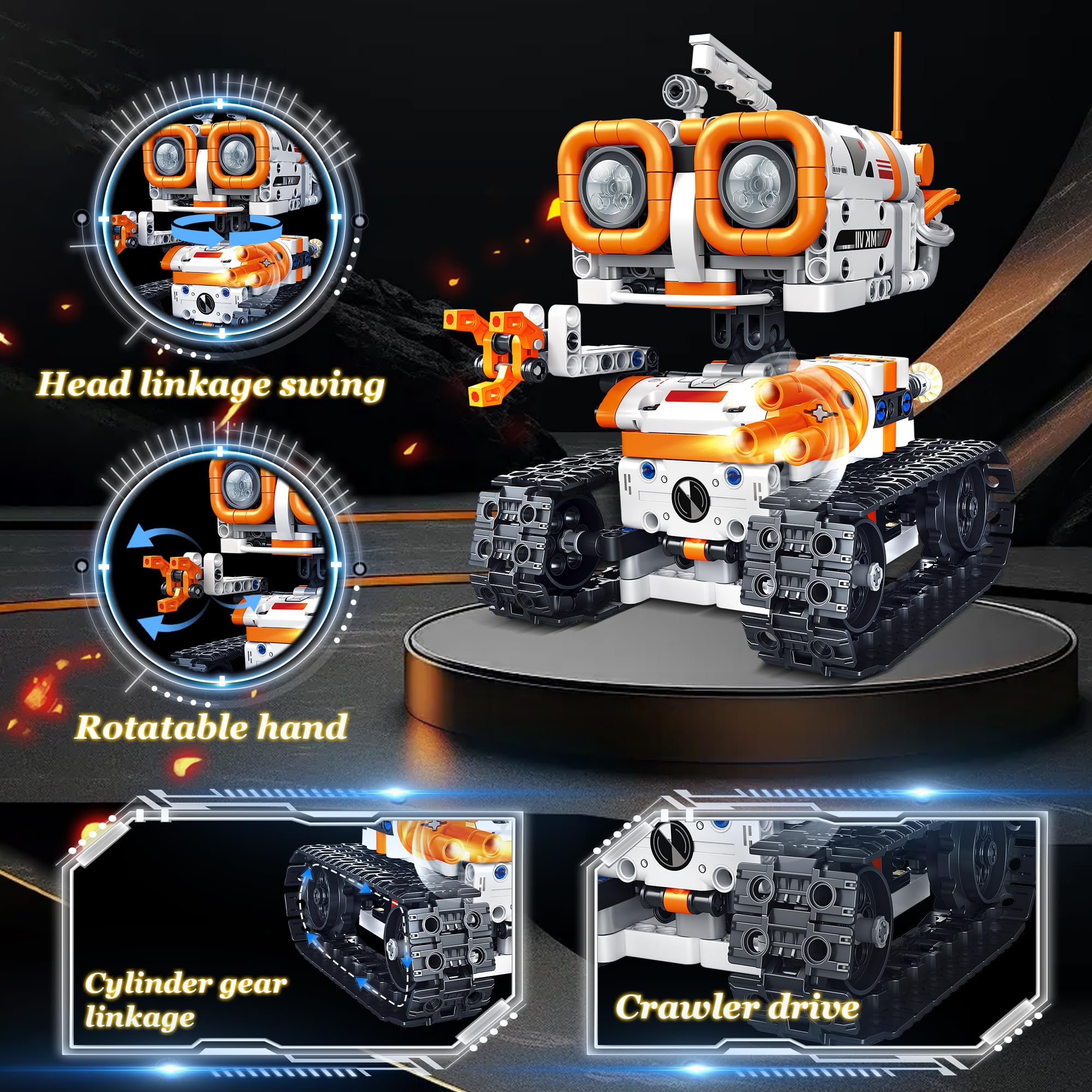 Robot Telecomandato 4 In 1 Per Bambini 5-14 Anni, 588 Pezzi Costruibili, Controllo Remoto E APP, Giocattolo STEM - 2