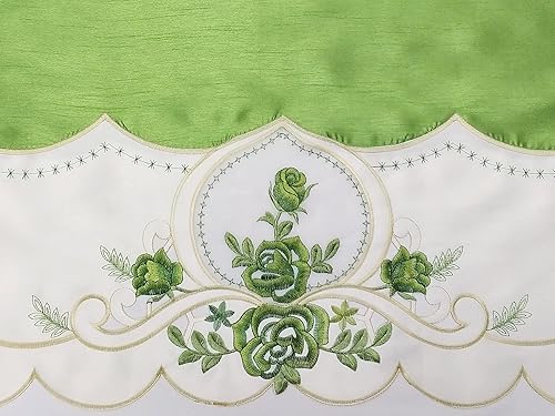 Miniatura 2 de GOHD GOLDEN OCEAN HOME DECOR Melodía de rosas. Juego de 3 cortinas de cocina para cafetería. Juego de cortinas de café y festón de 24 pulgadas para