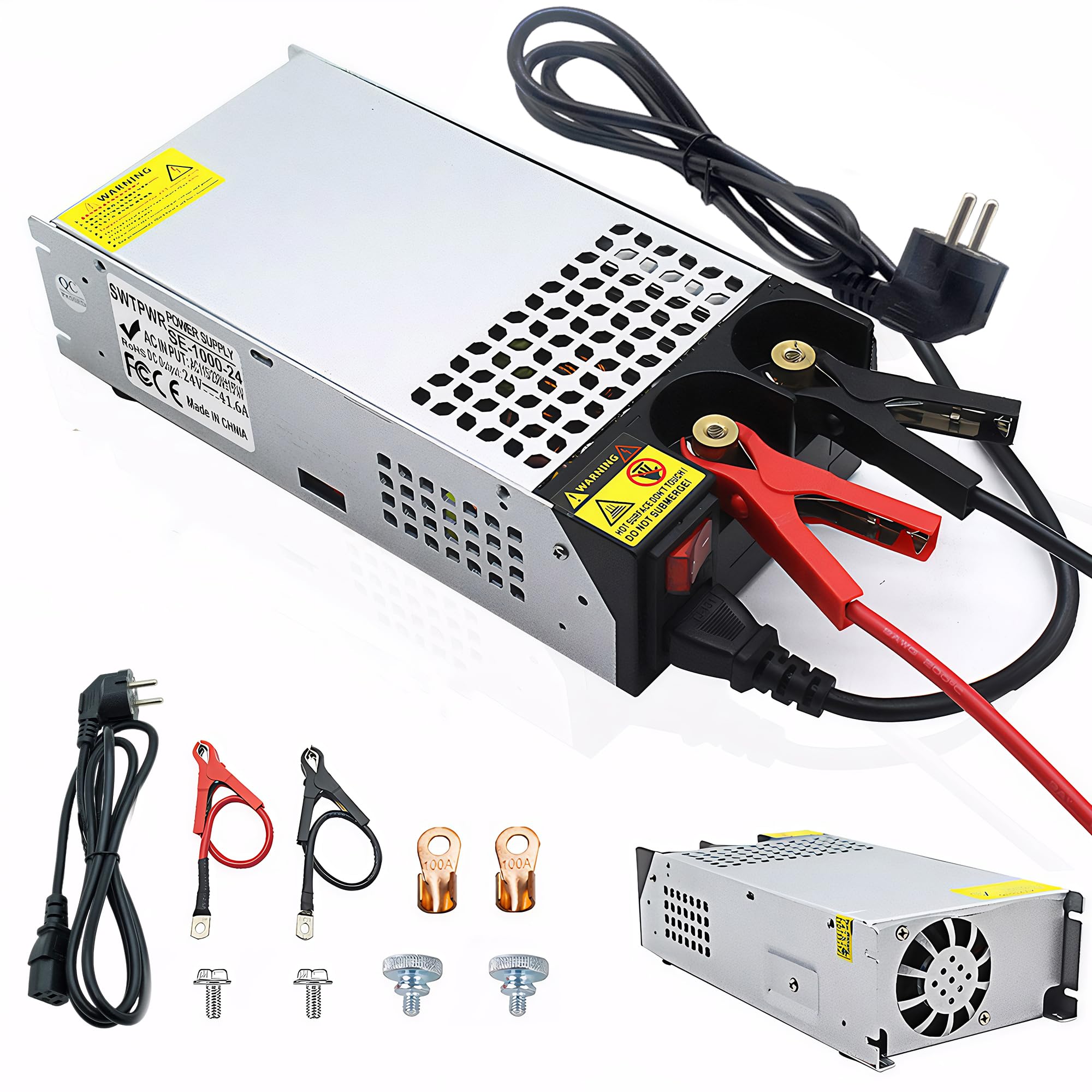 DC 24V 42A 1000W Alimentation Transformateur 230V CA à CC 24V 42A Convertisseur 1000W Alimentation pour 24V Driver LED Moteur Pompe Caméra Sécurité CCTV Radio SMPS 110V/230V