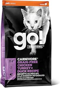 Go! Solutions Carnivore Grain-Free Chicken, Turkey + Duck Cat Food [8lb]