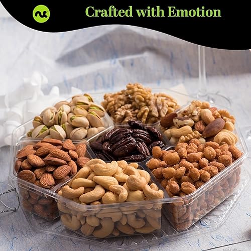 Miniatura 52 de NUT CRAVINGS - Cesta de dulces Diwali con frutos secos mixtos en caja de oro verde (4 surtidos) Arreglo de alimentos, paquete de cuidado de 1. Rojo