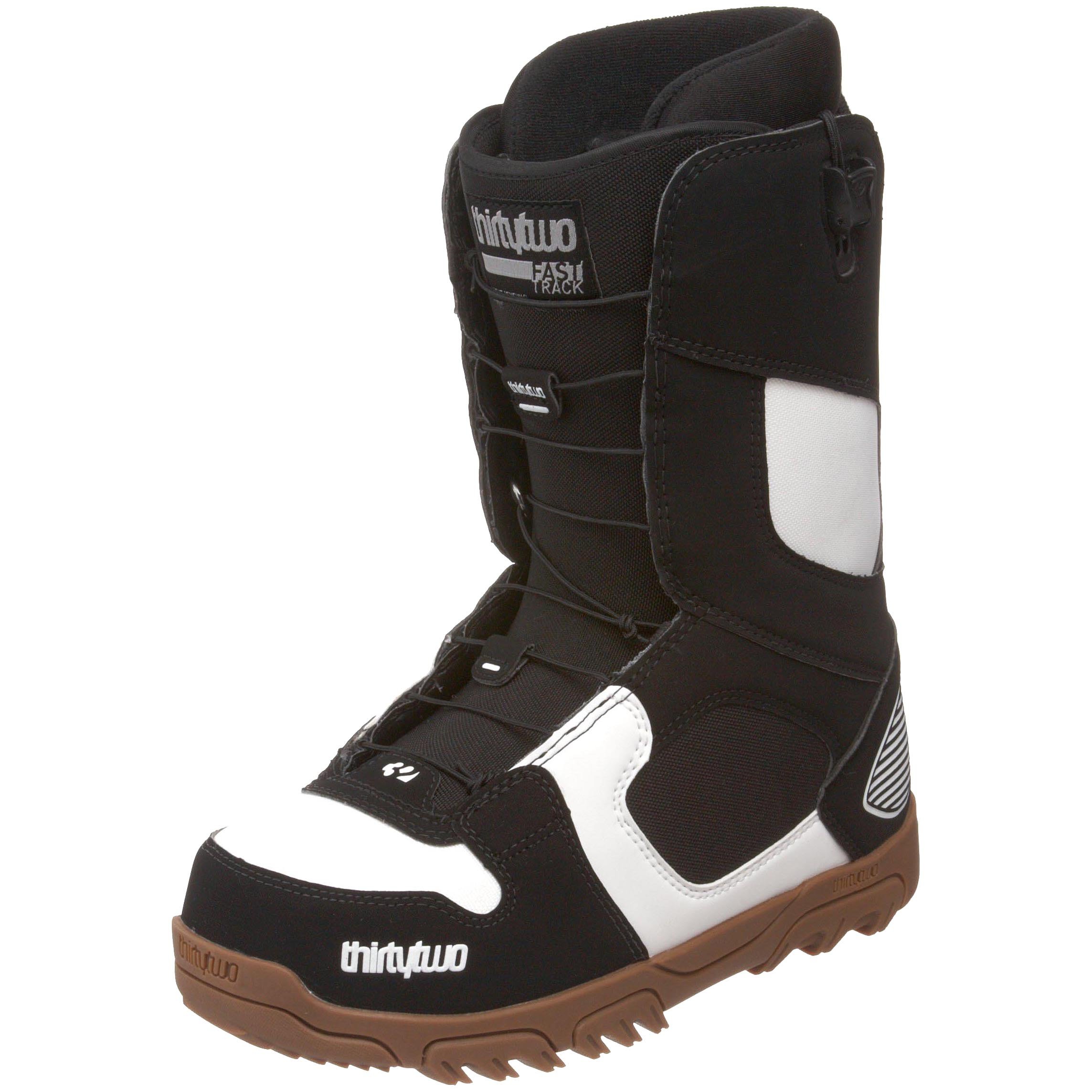 ThirtyTwo Men's Prion Fasttrack Snowboarding Shoe,Black/White/Gum,6 M US