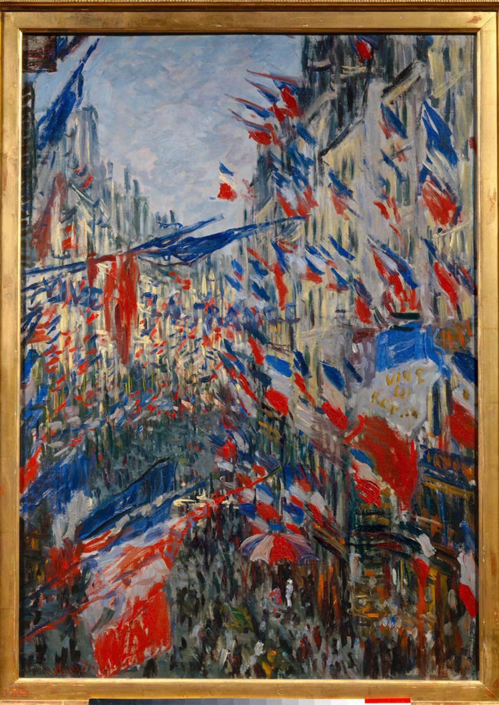 ARTXLXXBN Famous Painting Art Wall Decor Abstract Art Picture La Rue Saint Denis in Paris Feast June Painting by Claude Monet Animal Pictures for Home Decor 60x90cm
