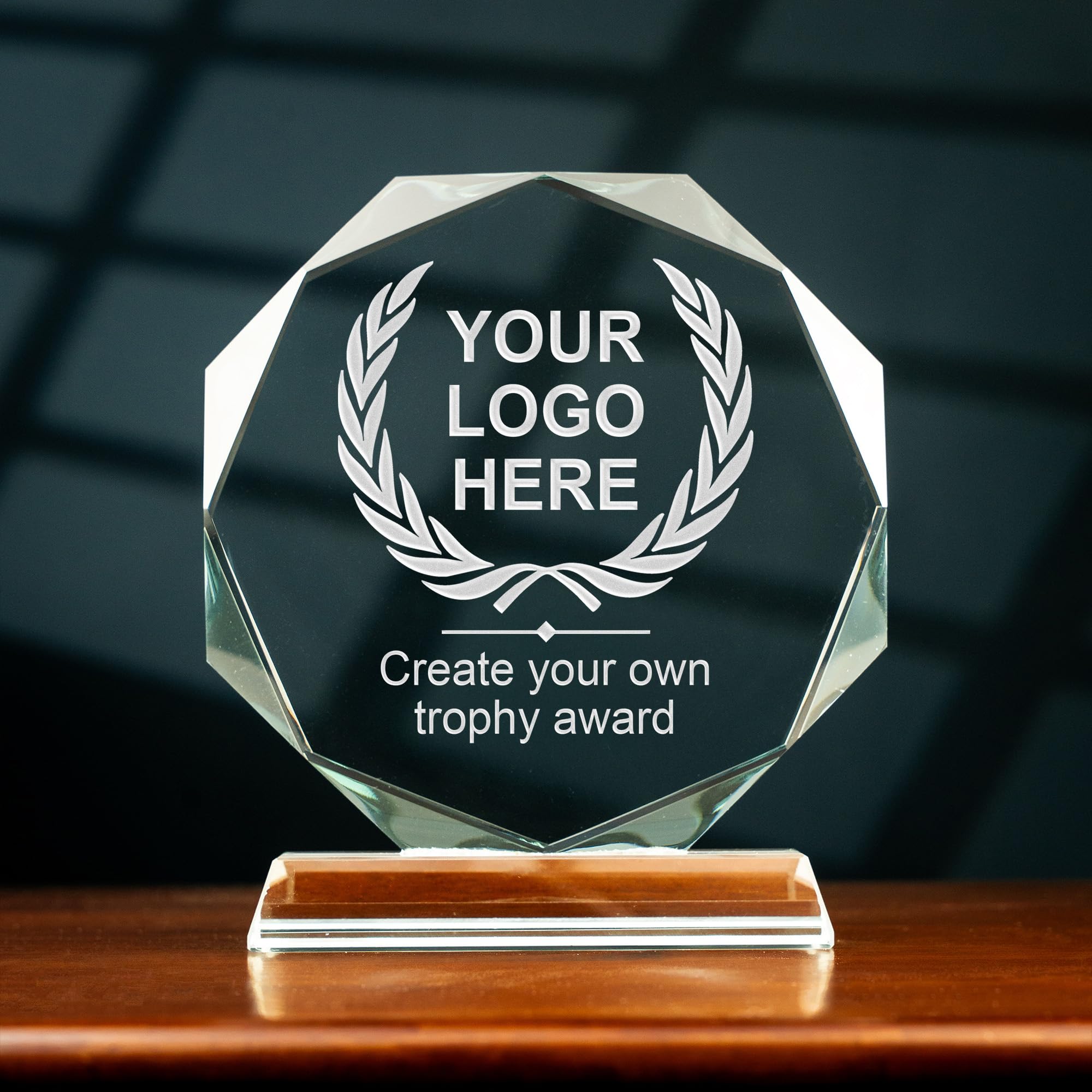 Lucy Engraving Personalized Crystal Award with Text & Logo, Free Design Assistance – Engraved Gift for Employee, Coworker Appreciation, Retirement – Custom 6