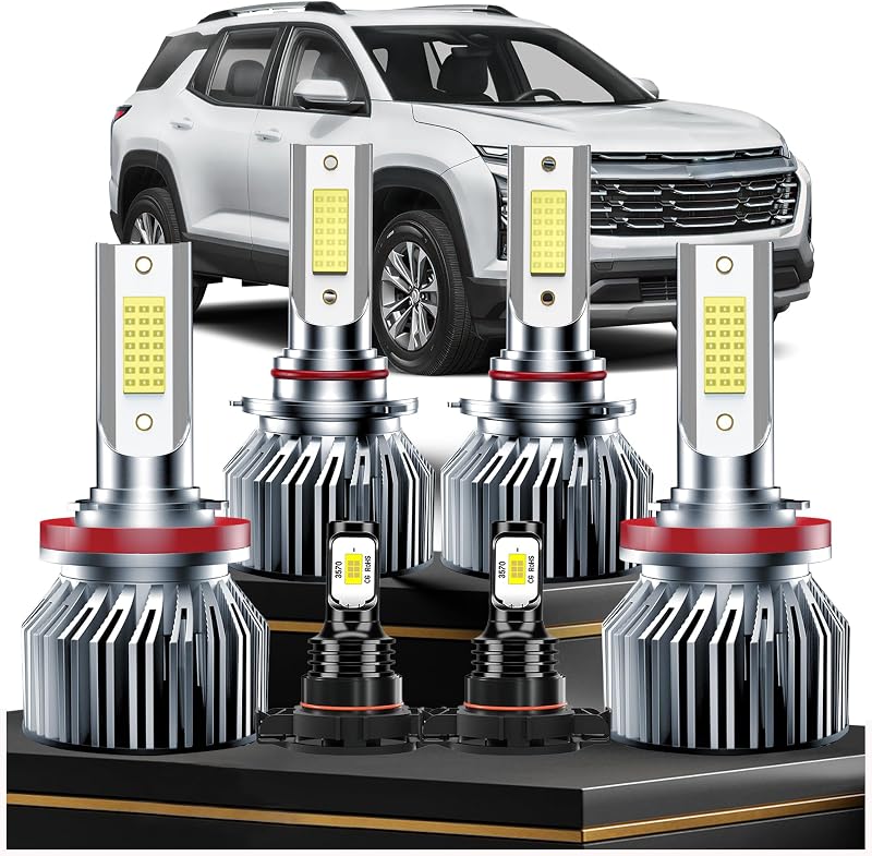 Kit de lâmpadas LED para farol alto, baixo e neblina VIONTREX para Chevy Tahoe 2007–2015 – 6 unidades