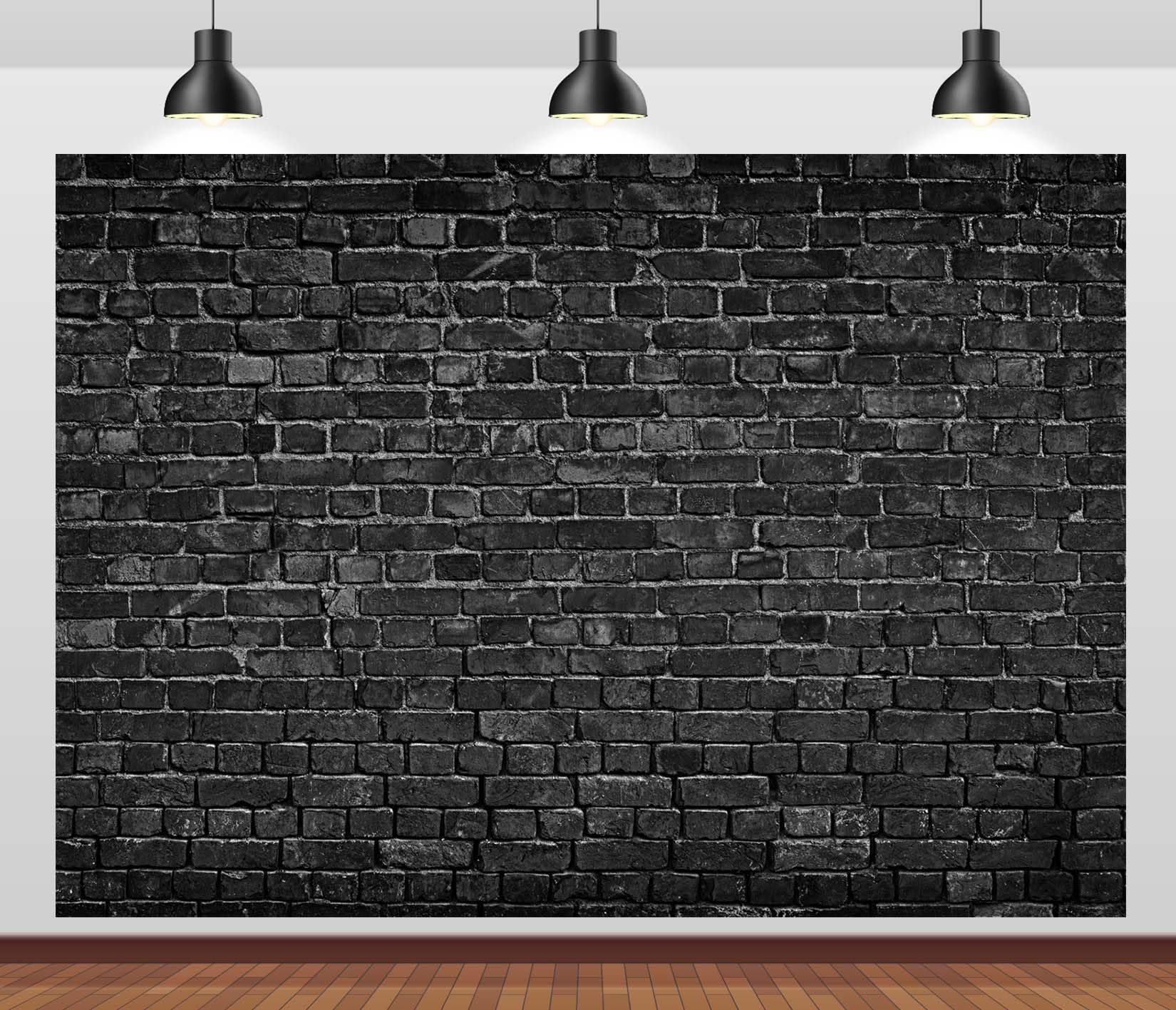 BELECO 10x8ft Fabric Black Brick Wall Backdrop Black Brick Background for Party Decorations Birthday Photoshoot Booth Studio Props