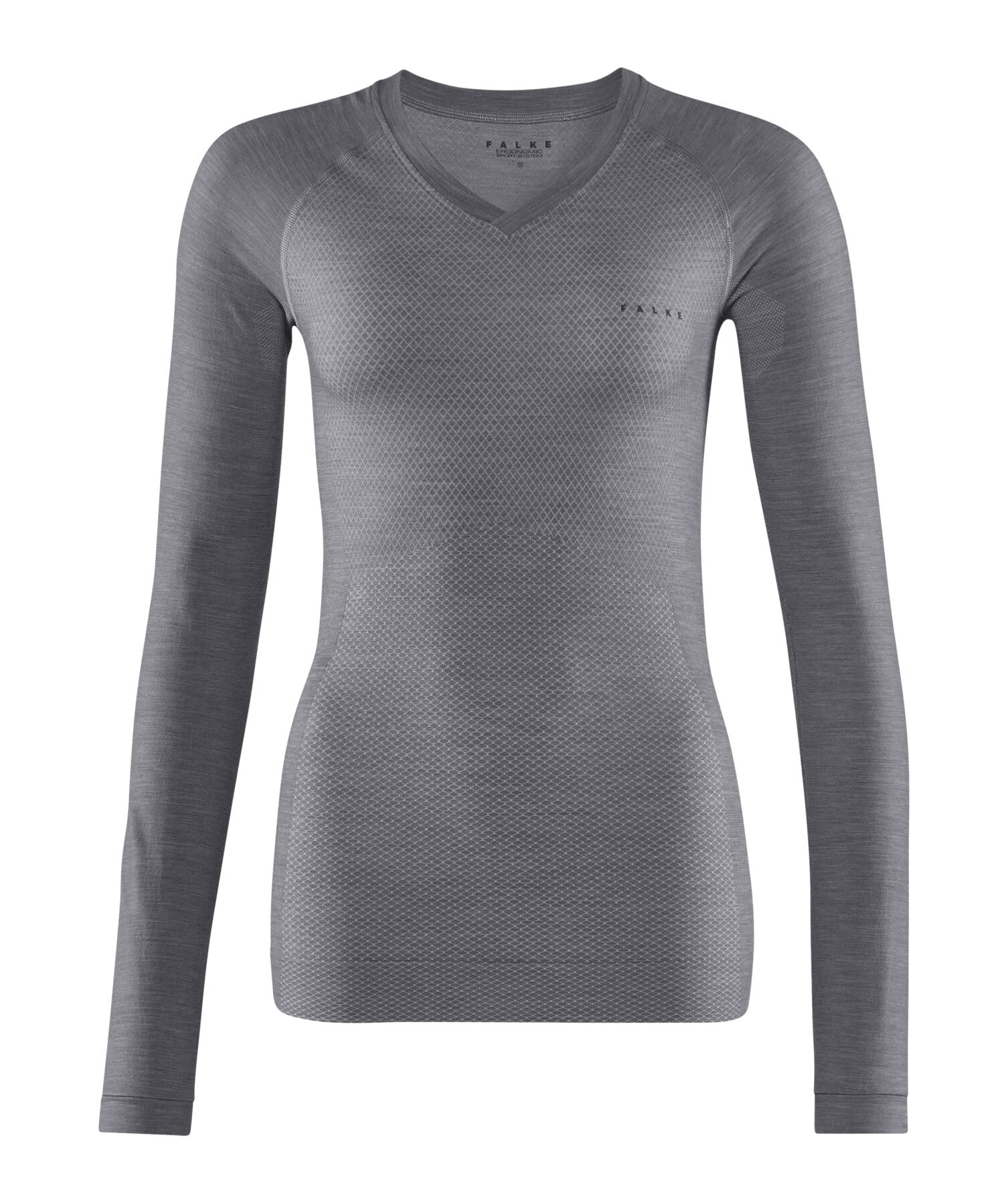 FALKE Damen Wool-Tech Light V Neck Funktionsshirt Langarm atmungsaktiv klimaregulierend geruchshemmend nachhaltige Wolle Funktionsmaterial warme und kalte Temperaturen Funktionsunterwäsche 1 Stück | aus Merinowolle für warme bis kalte Temperaturen