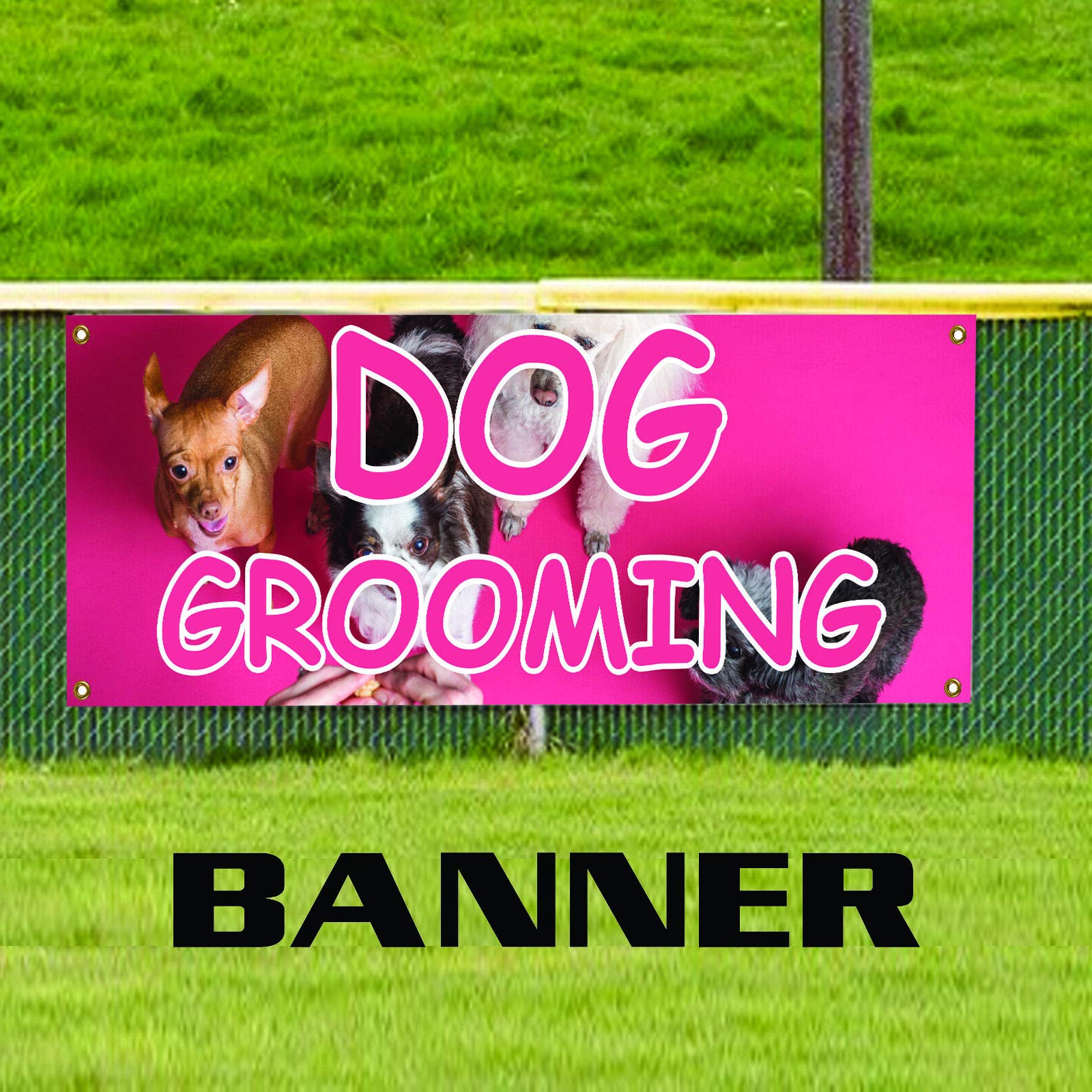 Dog Grooming Wash Haircut Vet Clipper Novelty Indoor Outdoor Vinyl Banner Sign 18