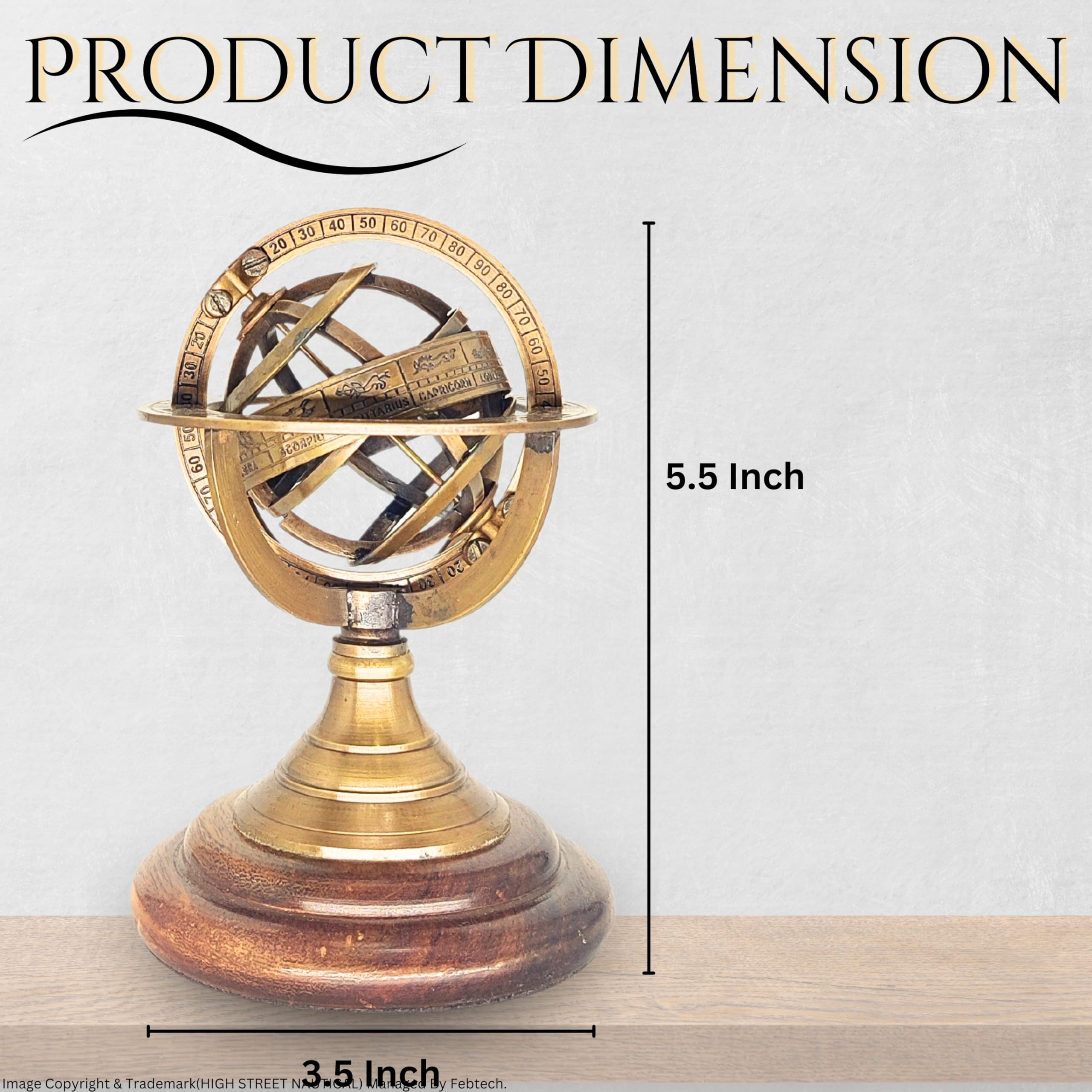 Replogle Globes Barrel Globe, Large, Bronze