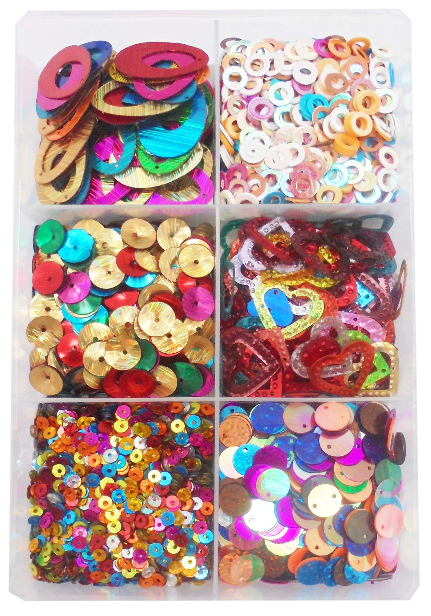 eshoppee Sequins Sitara 100 gm Box for Jewellery Making Art and Craft DIY Kit