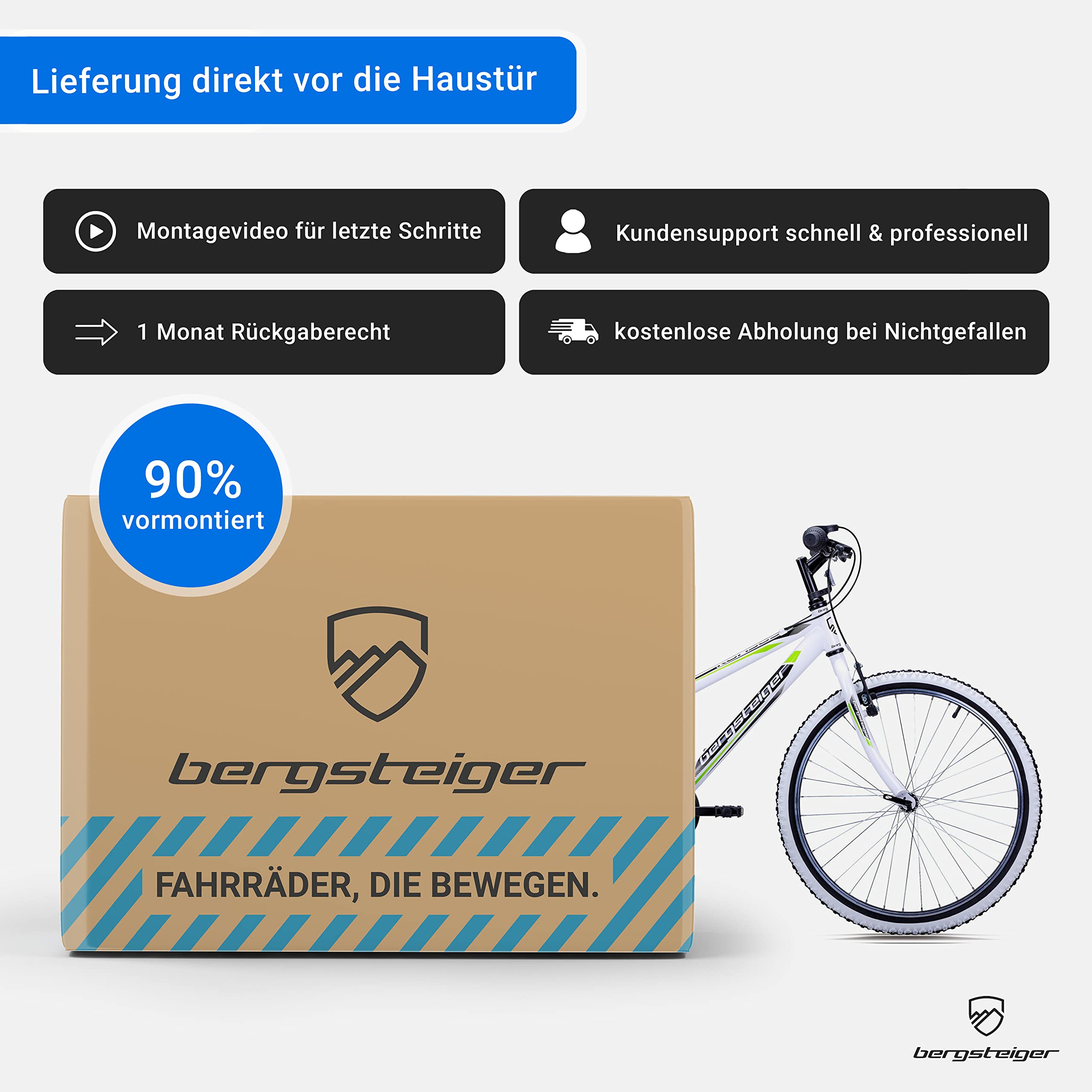 Bergsteiger Kansas Kinderfahrrad 20/24 Zoll Mountainbike mit 6 Gängen | Perfekt für Jungen und Mädchen ab acht Jahren. Mit robuster Tourney-Schaltung und starker V-Brake-Bremse.