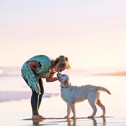 Miniatura 3 de Toalla de playa turca 100% algodón ligera manta de playa de gran tamaño  Suave, duradera, libre de arena, toalla de playa de secado rápido para