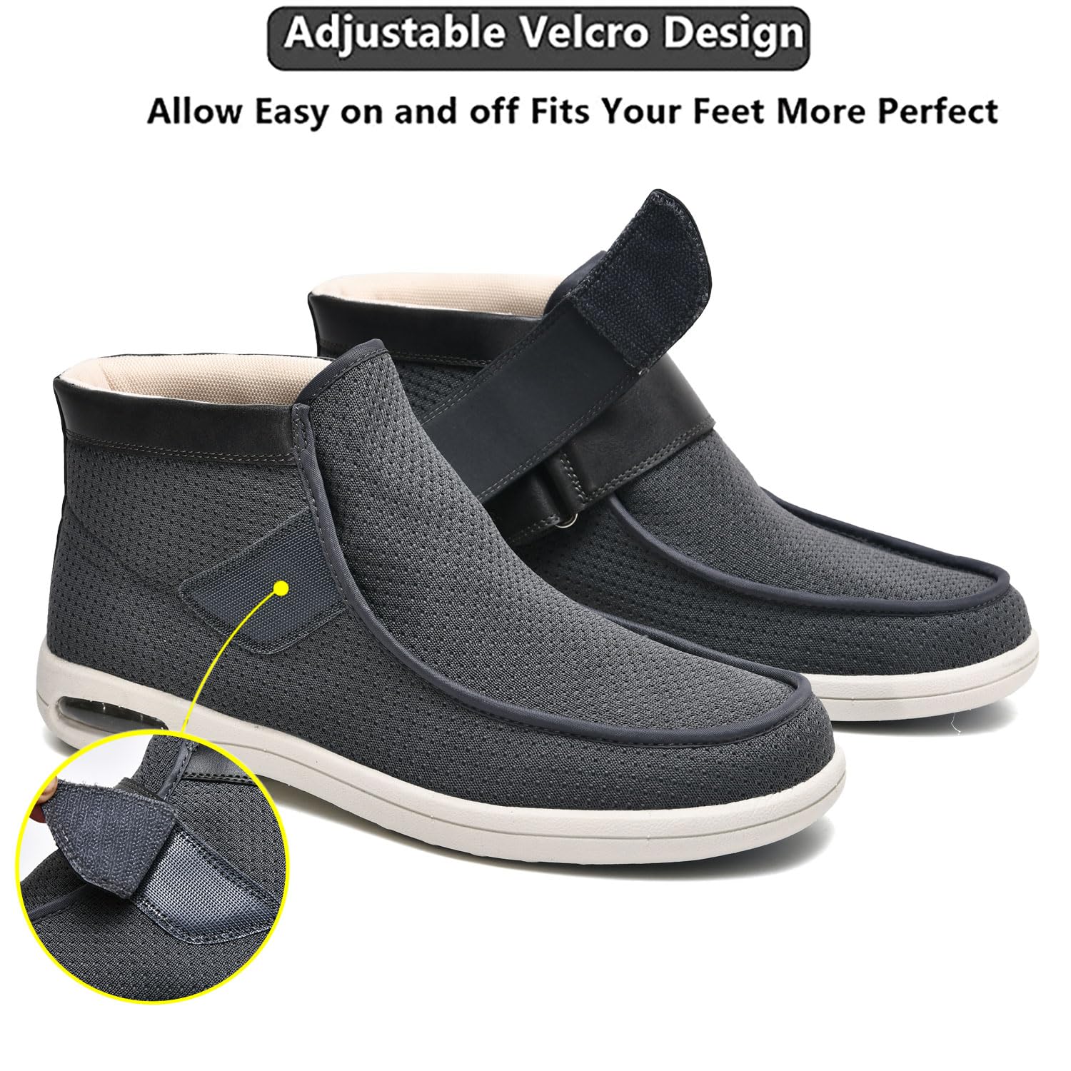 Scarpe Ortopediche Larghe per La Fascite Plantare Scarpe Leggere E Traspiranti per Il Supporto dei Piedi Gonfi per Uomo E Donna Scarpe da Passeggio per Anziani in Memory Foam (A11153)