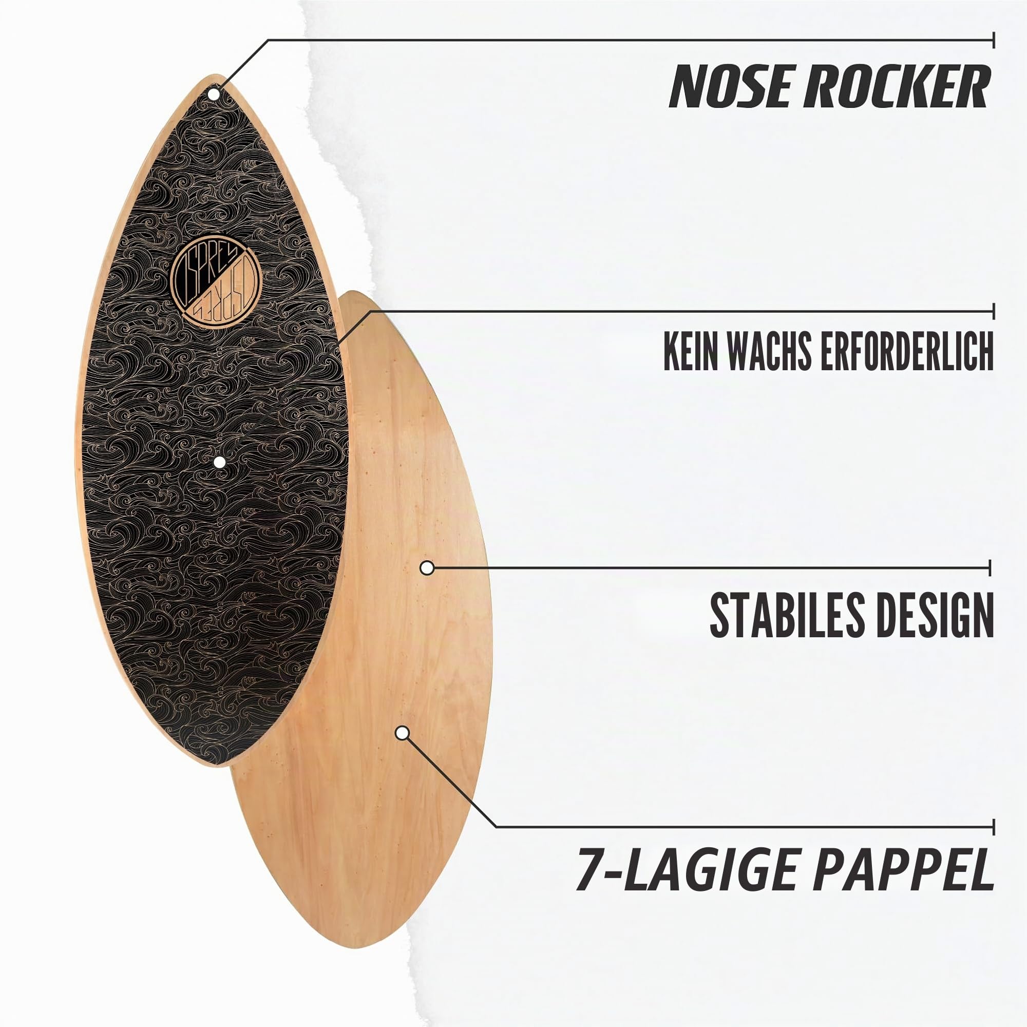 Osprey, Skimboard, Zickzack, Unisex, 104 cm