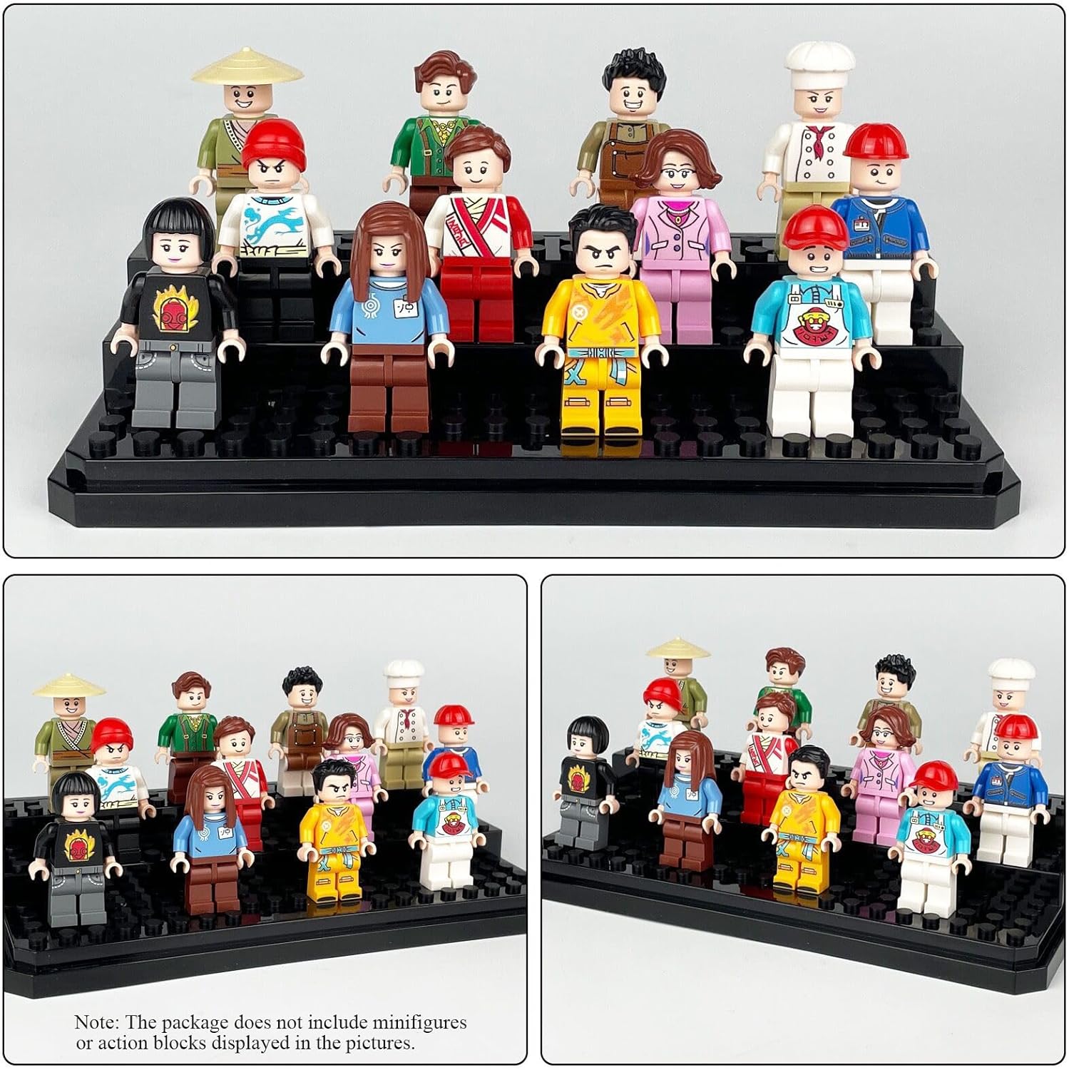 Acrylic Minifigure Display Case Stackable Action Figures Blocks Display Box, Clear Dustproof Display Case Box for Lego Lovers
