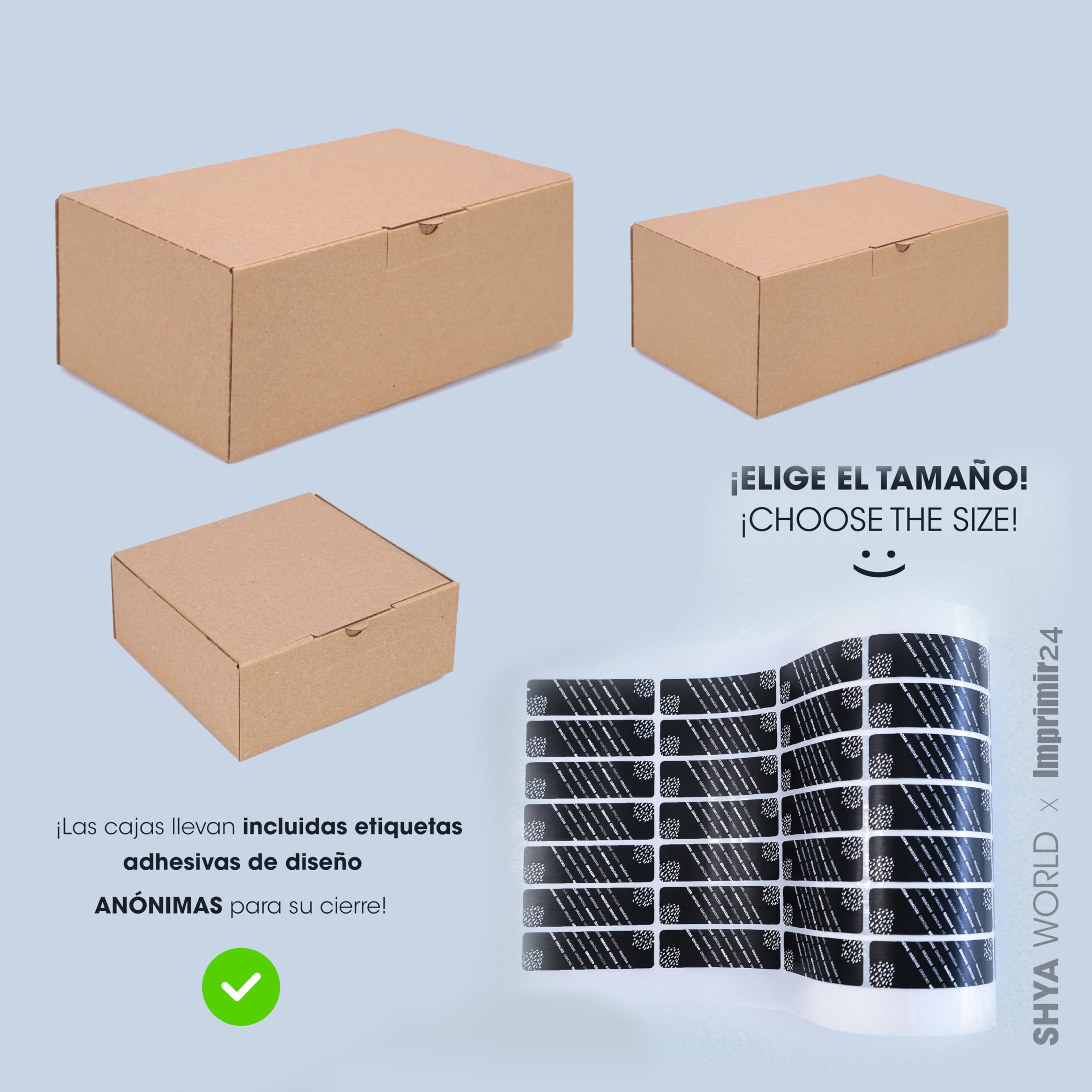 50 Uds Cajas de Cartón para Envíos Automontables Paquetes Kraft Ecommerce Postal Ropa Producto (31 x 21,5 x 10 cm)