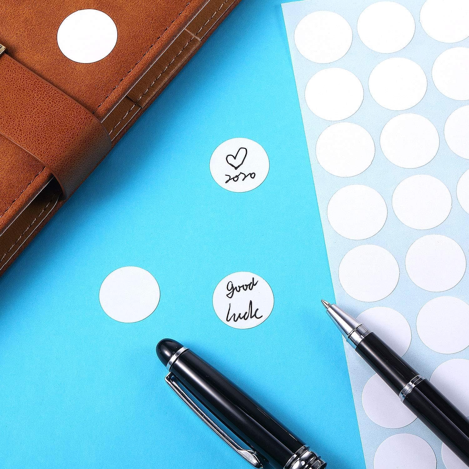 Boao 2800 Pcs White Dot Stickers, 3/4 Inch Circle Coding Dot Labels 0.75" Small Round Labels for Classroom, Office, Yard Sale, Shop, Home, Papers, Market, Price Tags