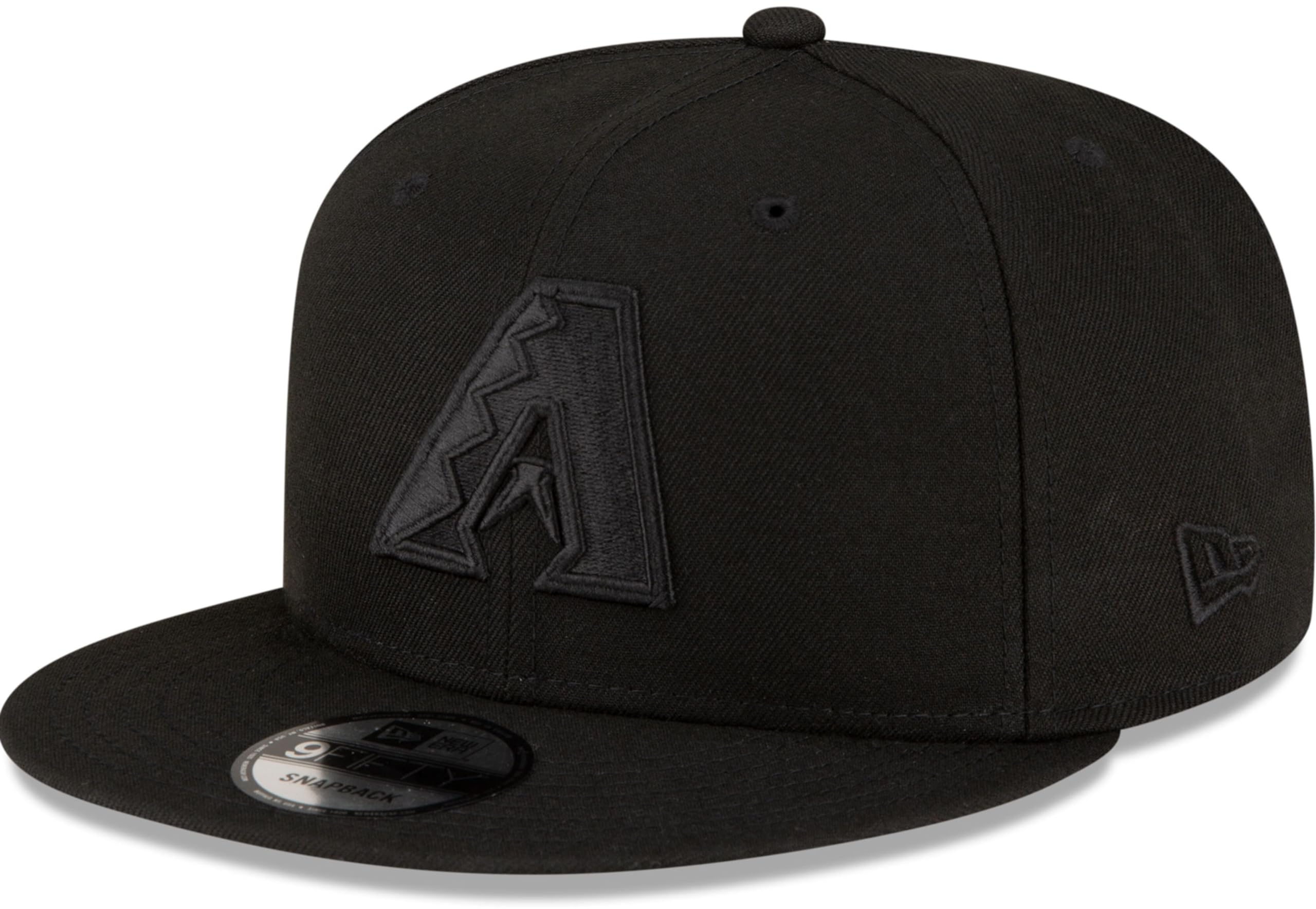 New Era MLB 9FIFTY Black Black Primary Logo Team Adjustable Snapback Hat Cap One Size Fits All