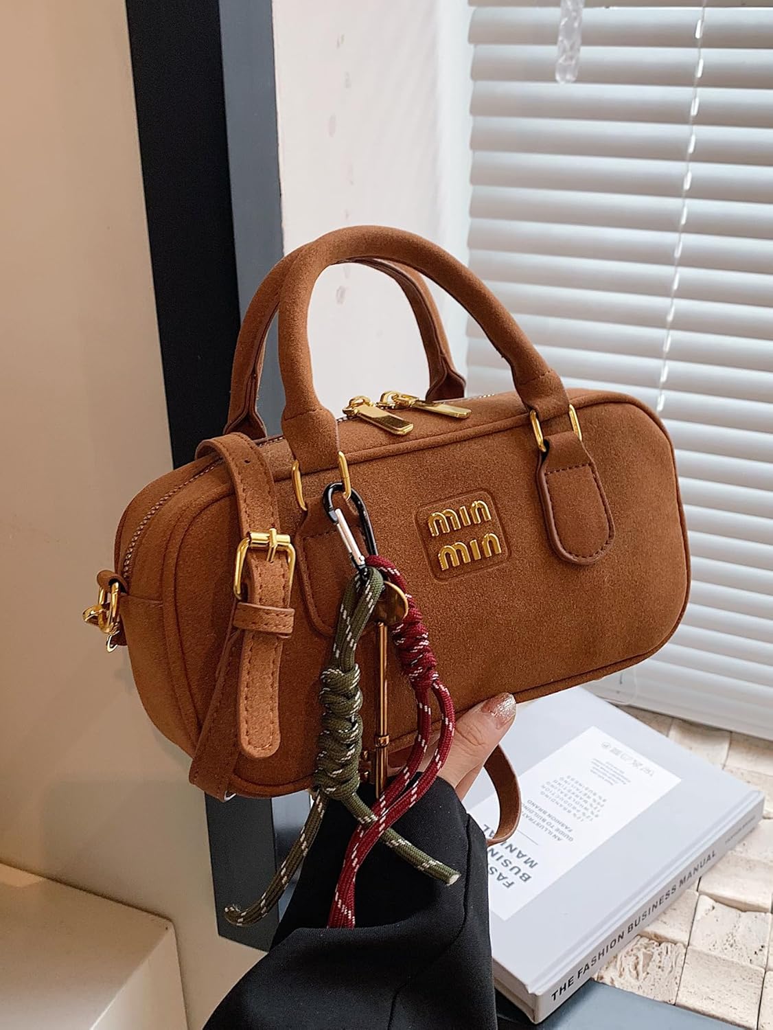 Min min Vintage Suede Crossbody Bags for Women,Hobo bags and Designer handbags,mini purses for women,Small shoulder bag