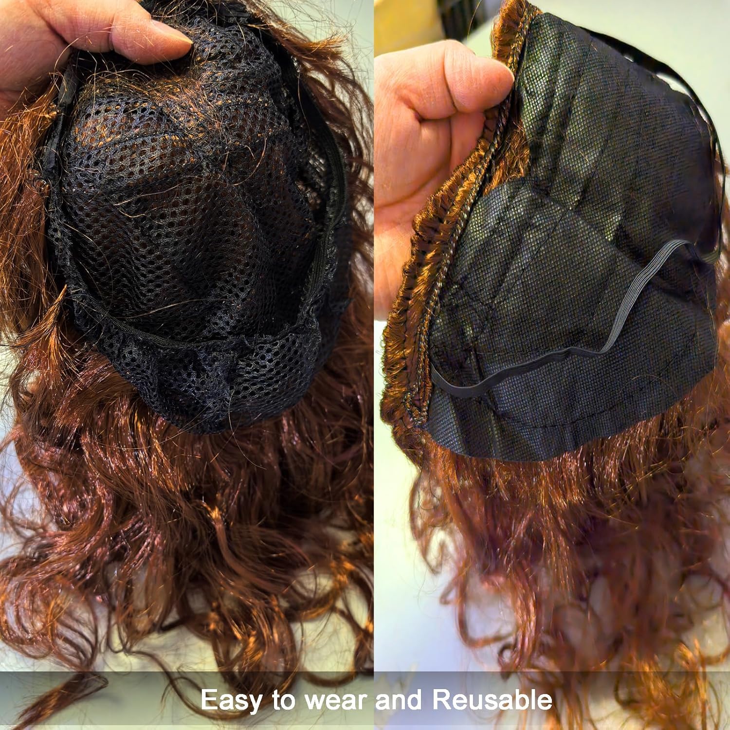 Mens Wig and Beard Wizard Costume Wig Accessory, Long Brown Bible Jesus Beard and Wig Set Reusable Fake Beard Dress Up for Halloween Cosplay - Image 5