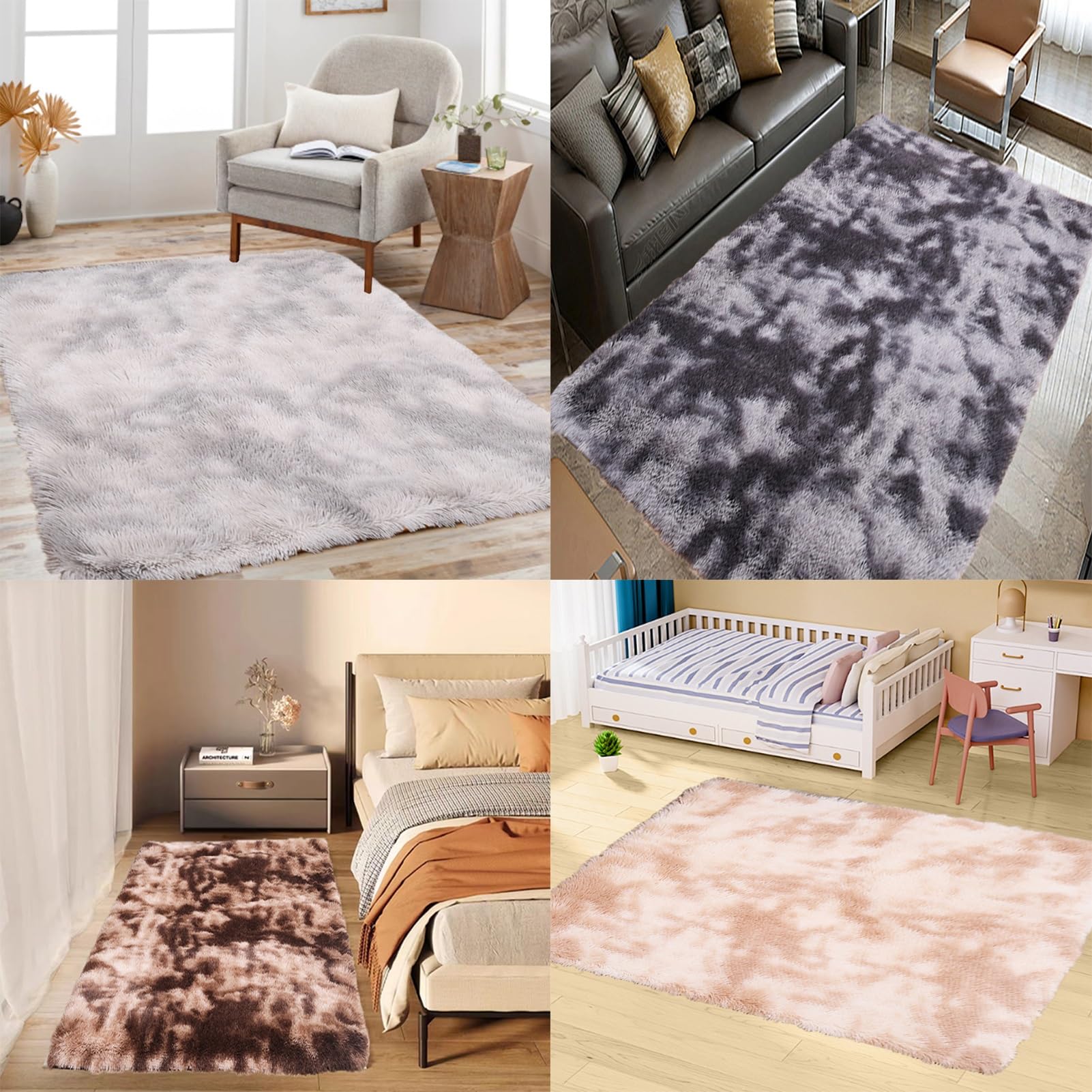 Amazon | カーペット ラグ 175 x 140 cm 洗える滑り止め付 ラグマット