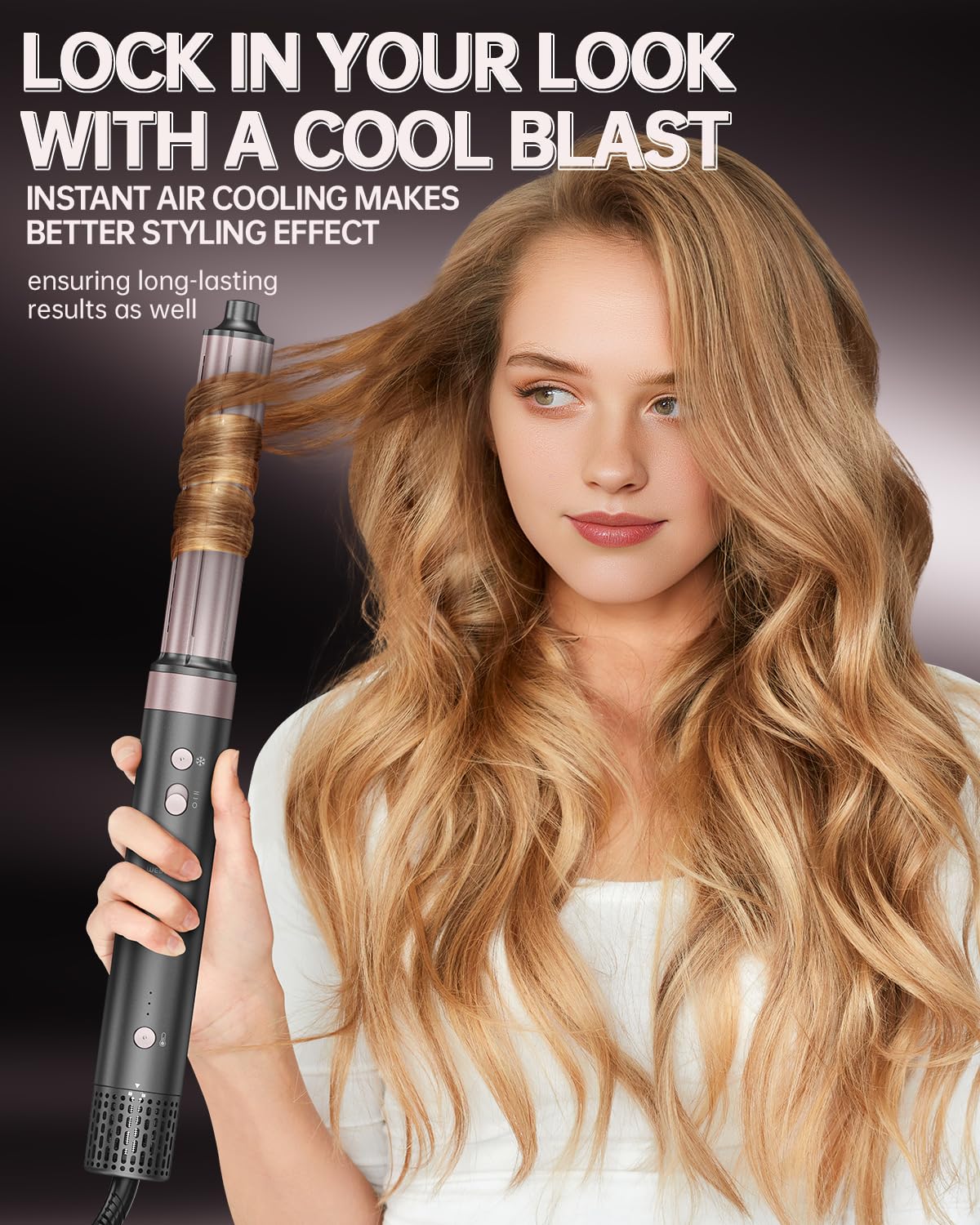 webeauty 4in1 Seche Cheveux Diffuseur Boucle avec Boucleur a Cheveux | 110,000 TR/Min,30M/S, Seche Cheveux Professionnel avec Boucleur Automatique,Diffuseur, 500 Millions d'ions Négatifs Airstyler